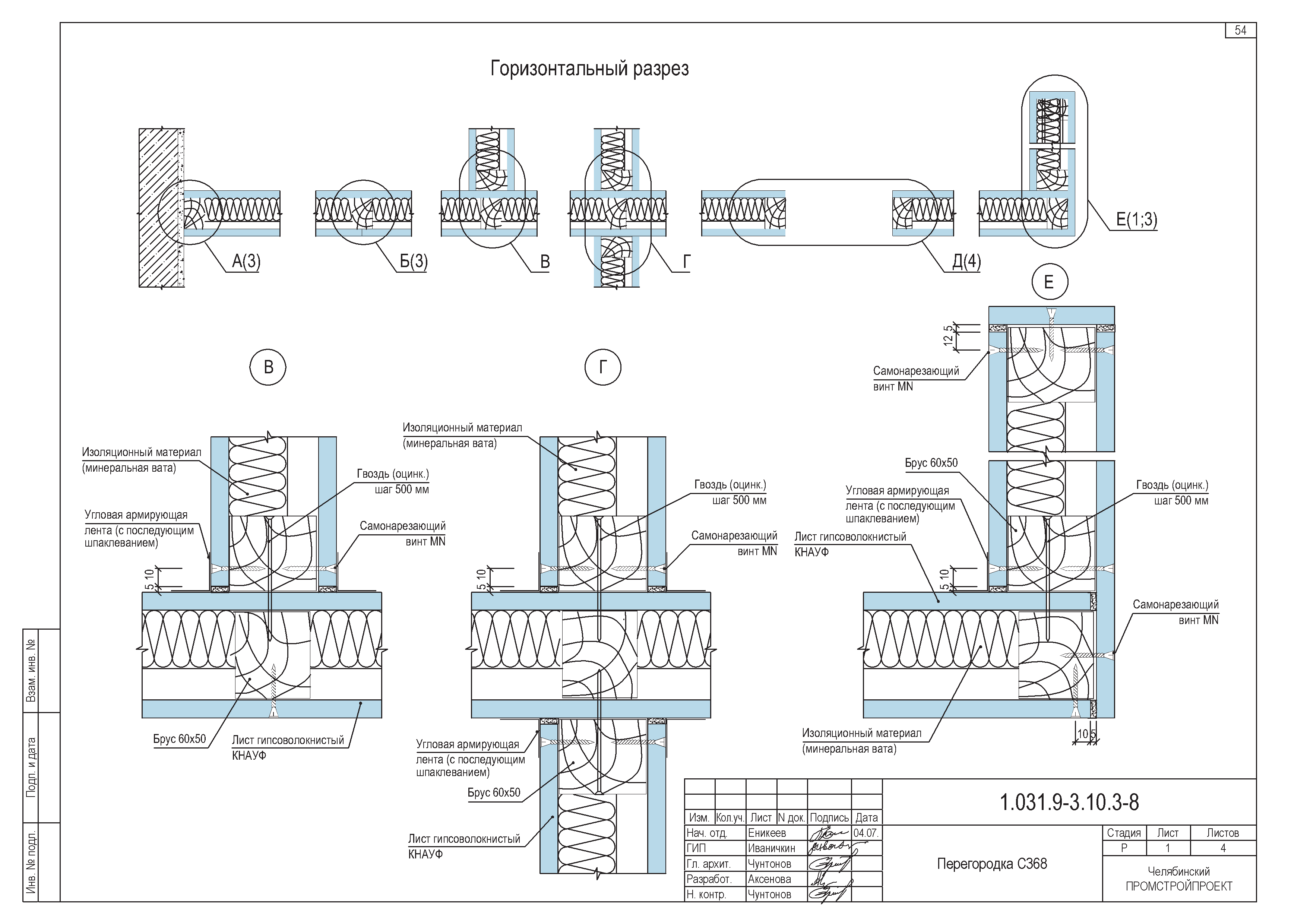 Knauf перегородка с112