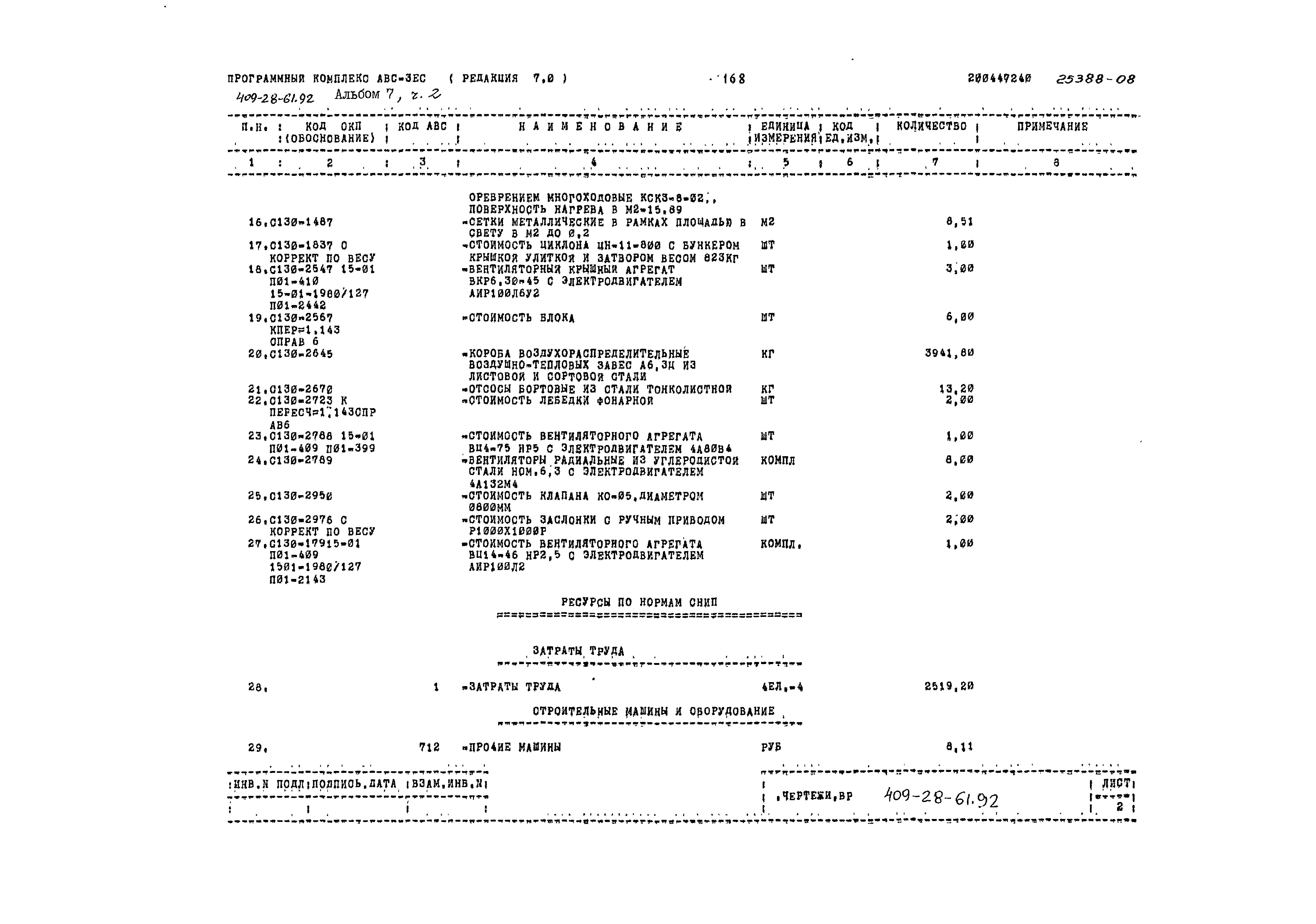 Типовой проект 409-28-61.92