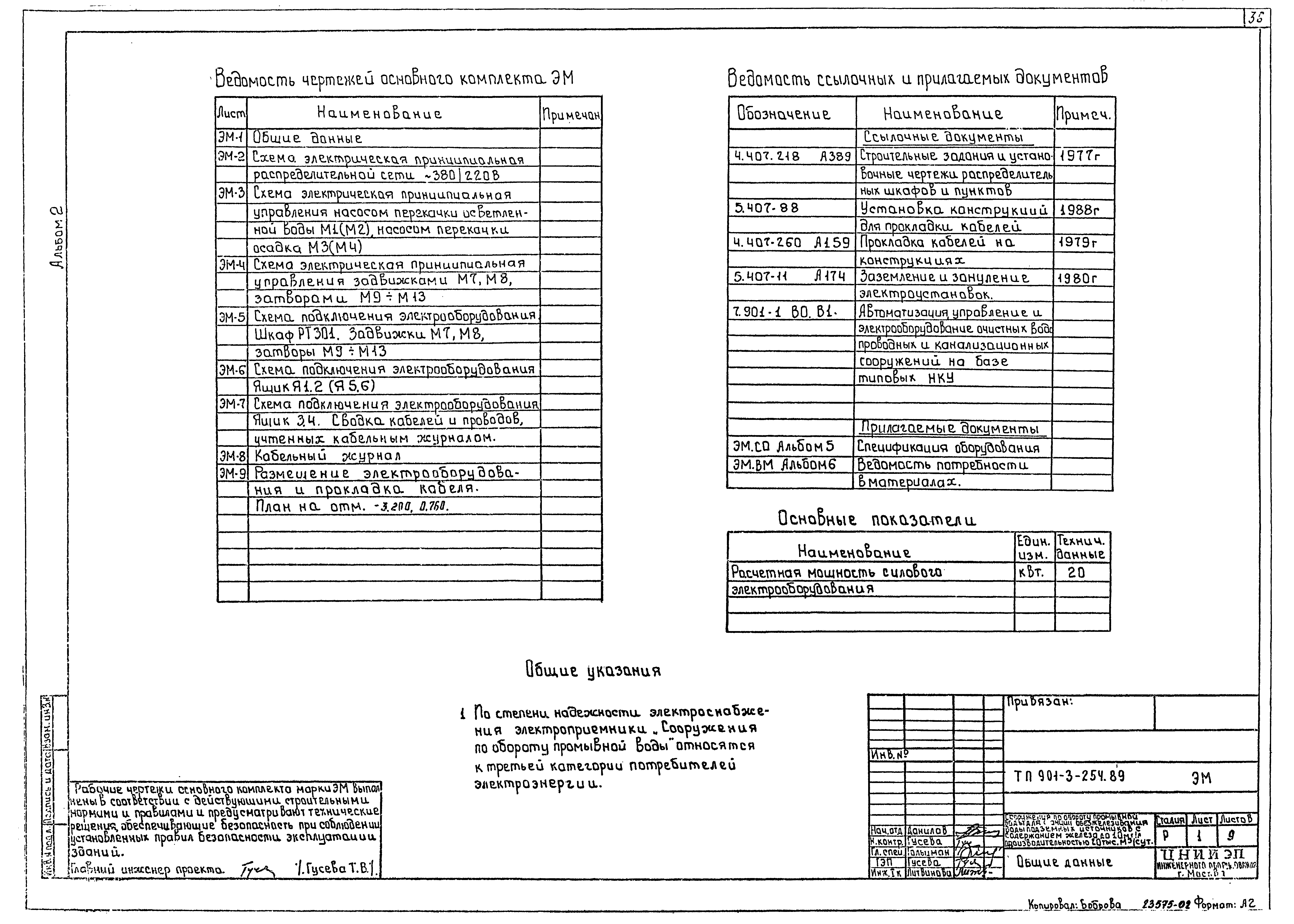 Типовой проект 901-3-254.89