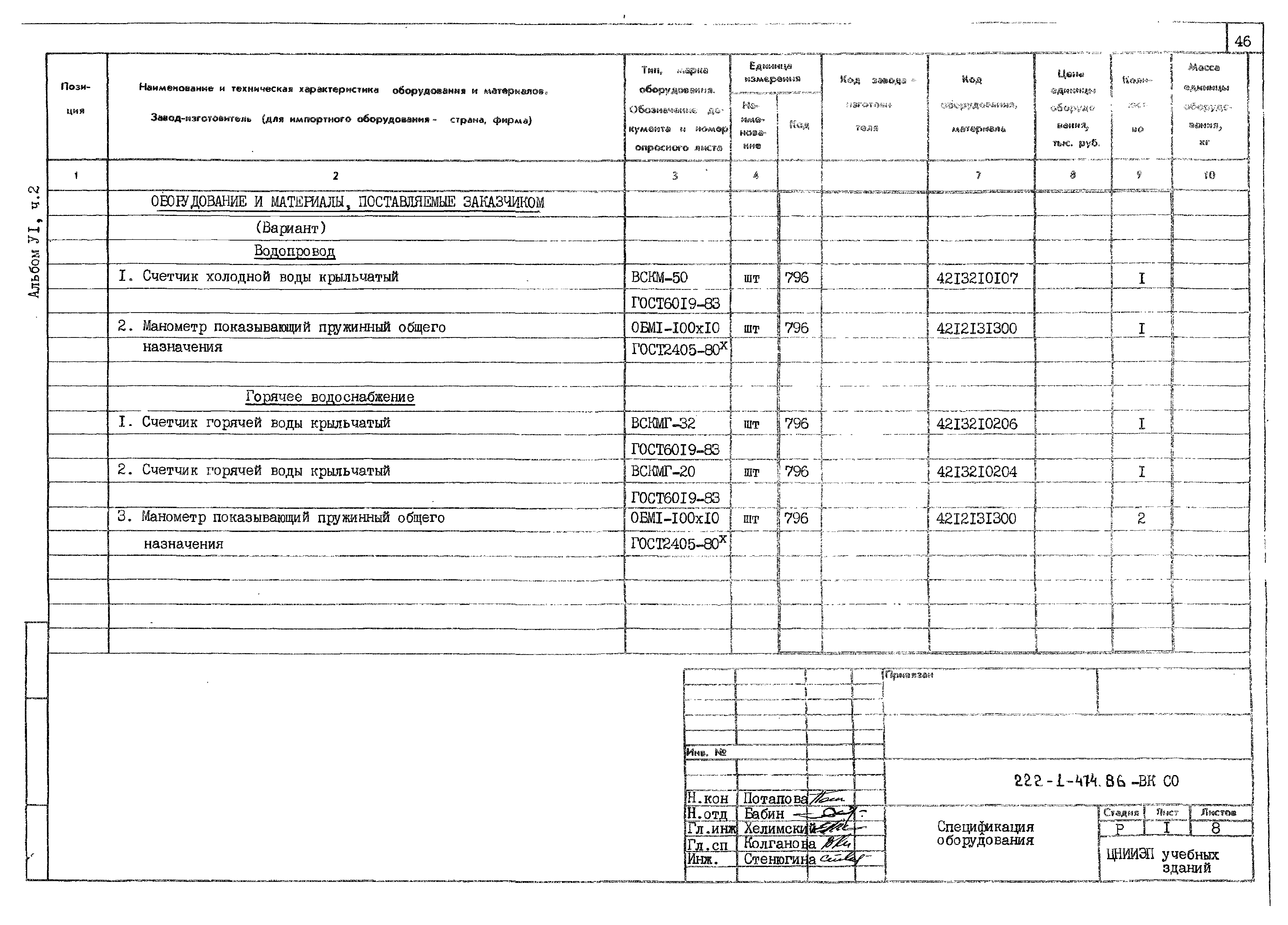Типовой проект 222-1-474.86