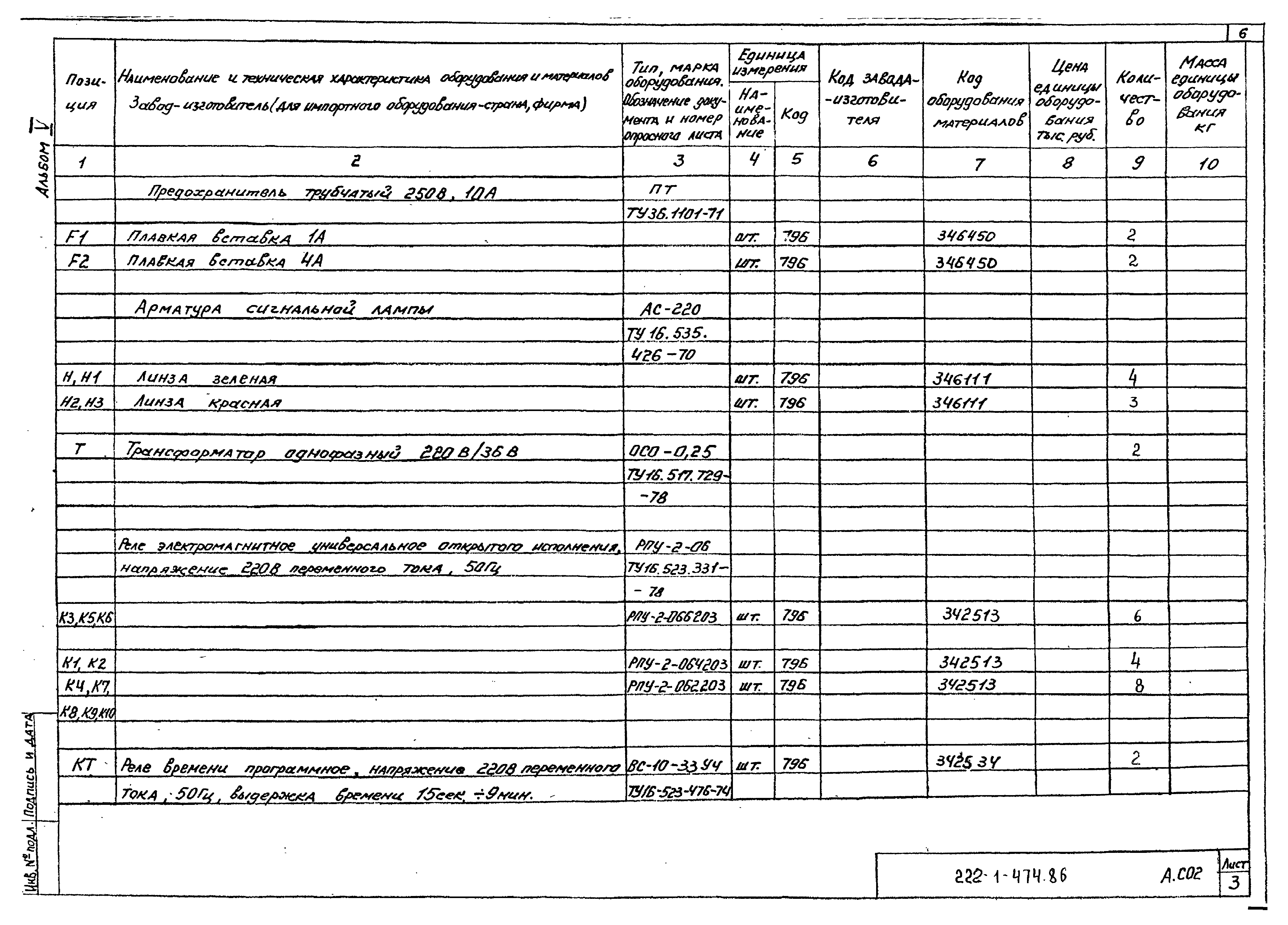 Типовой проект 222-1-474.86