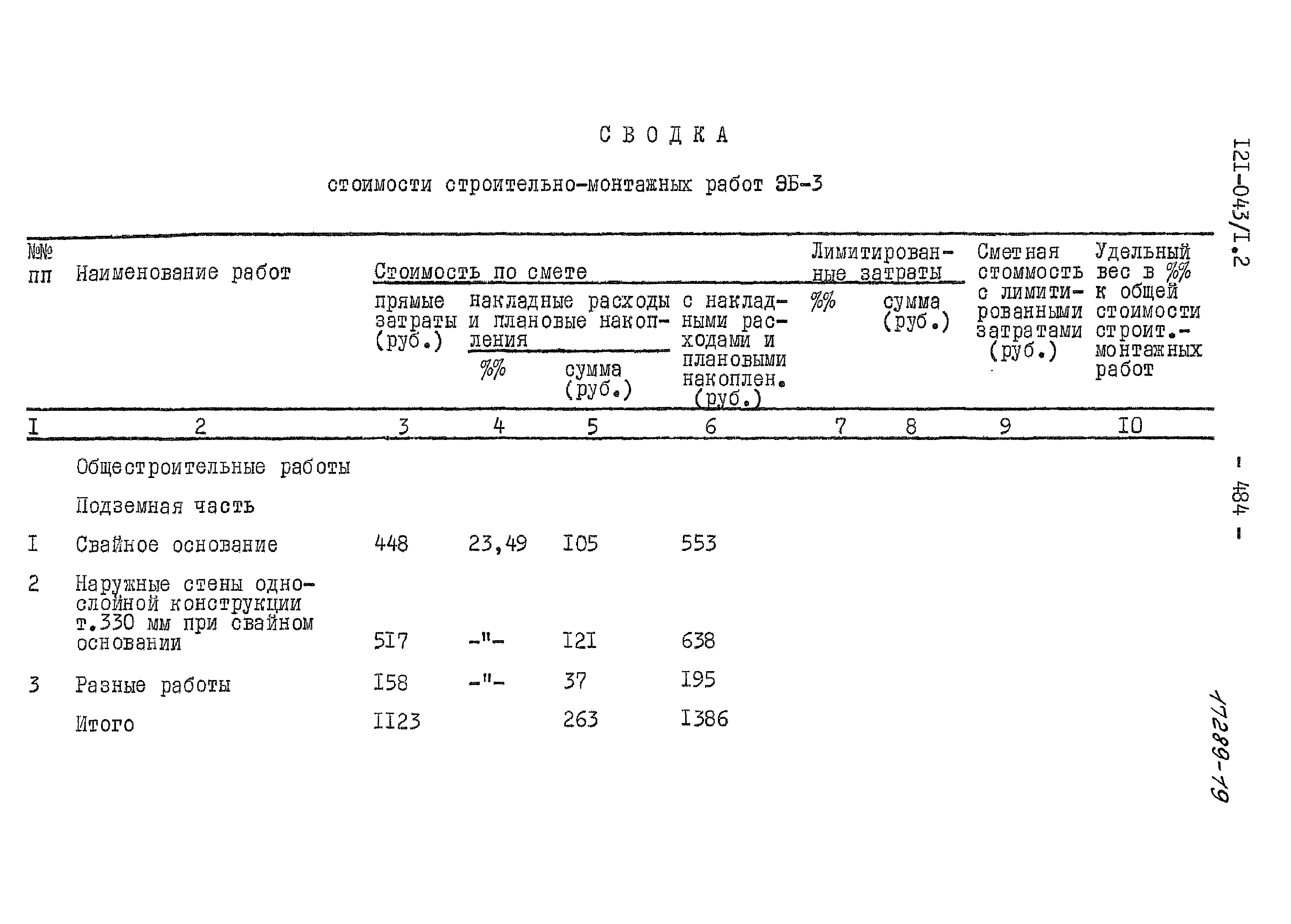 Типовой проект 121-043/1.2