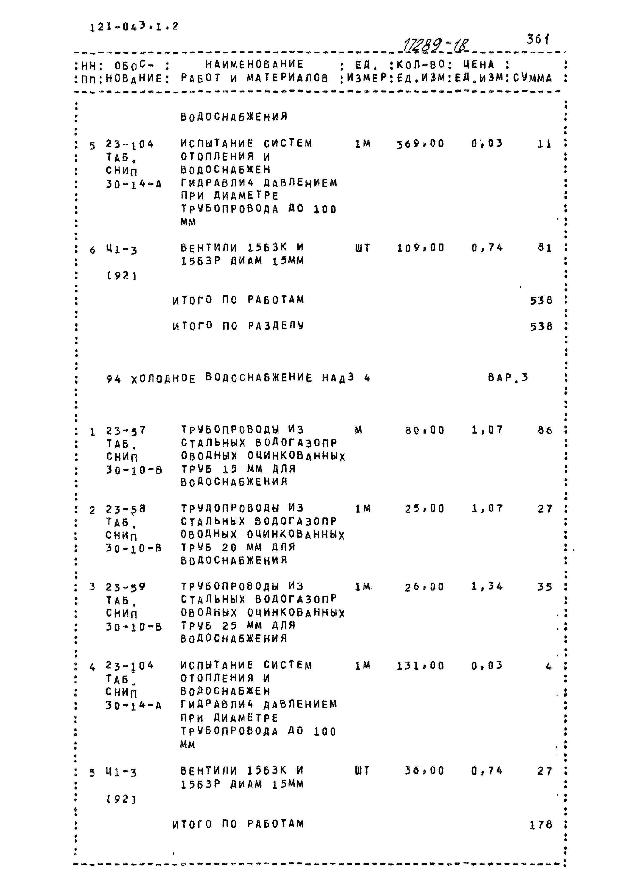 Типовой проект 121-043/1.2