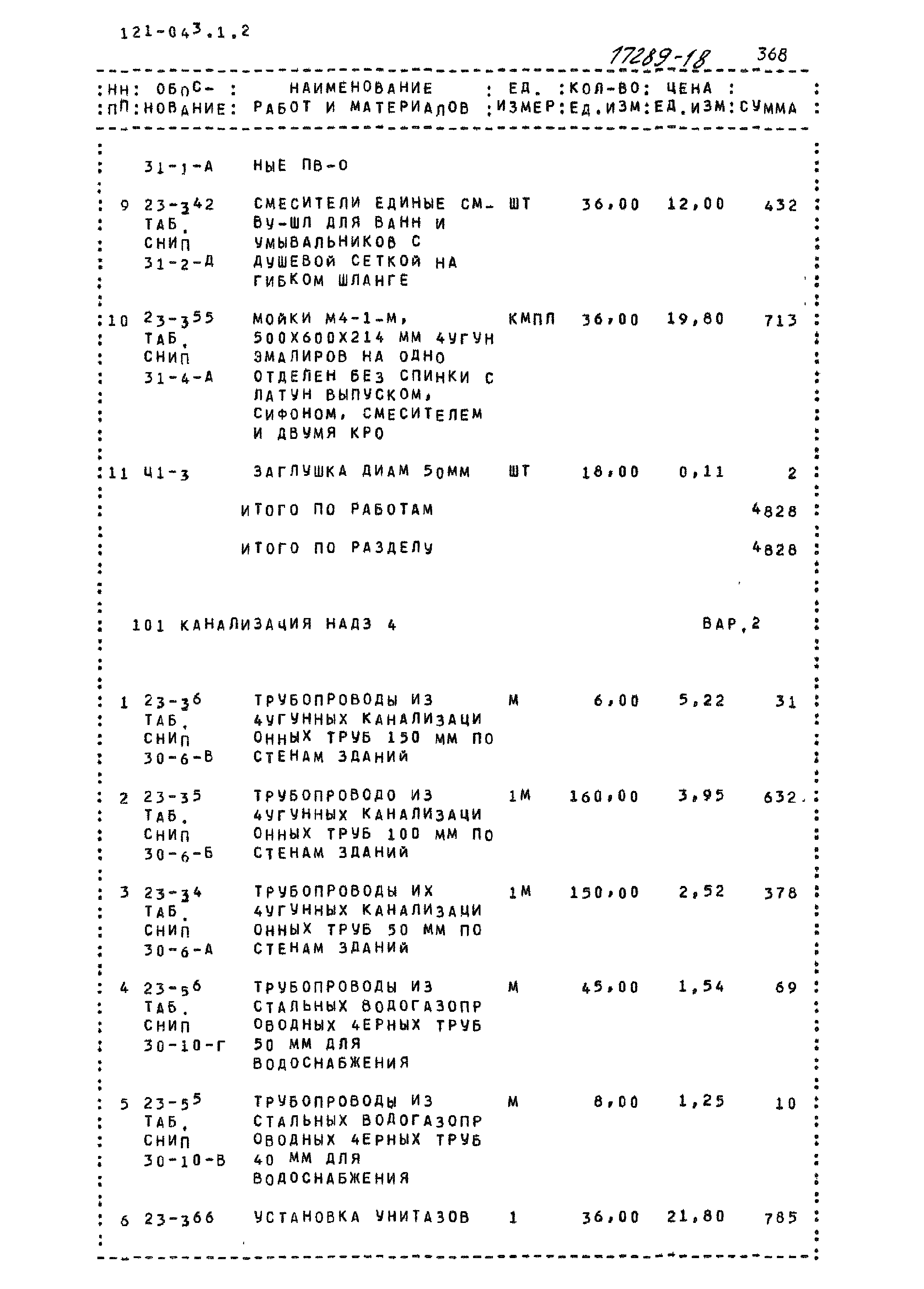 Типовой проект 121-043/1.2