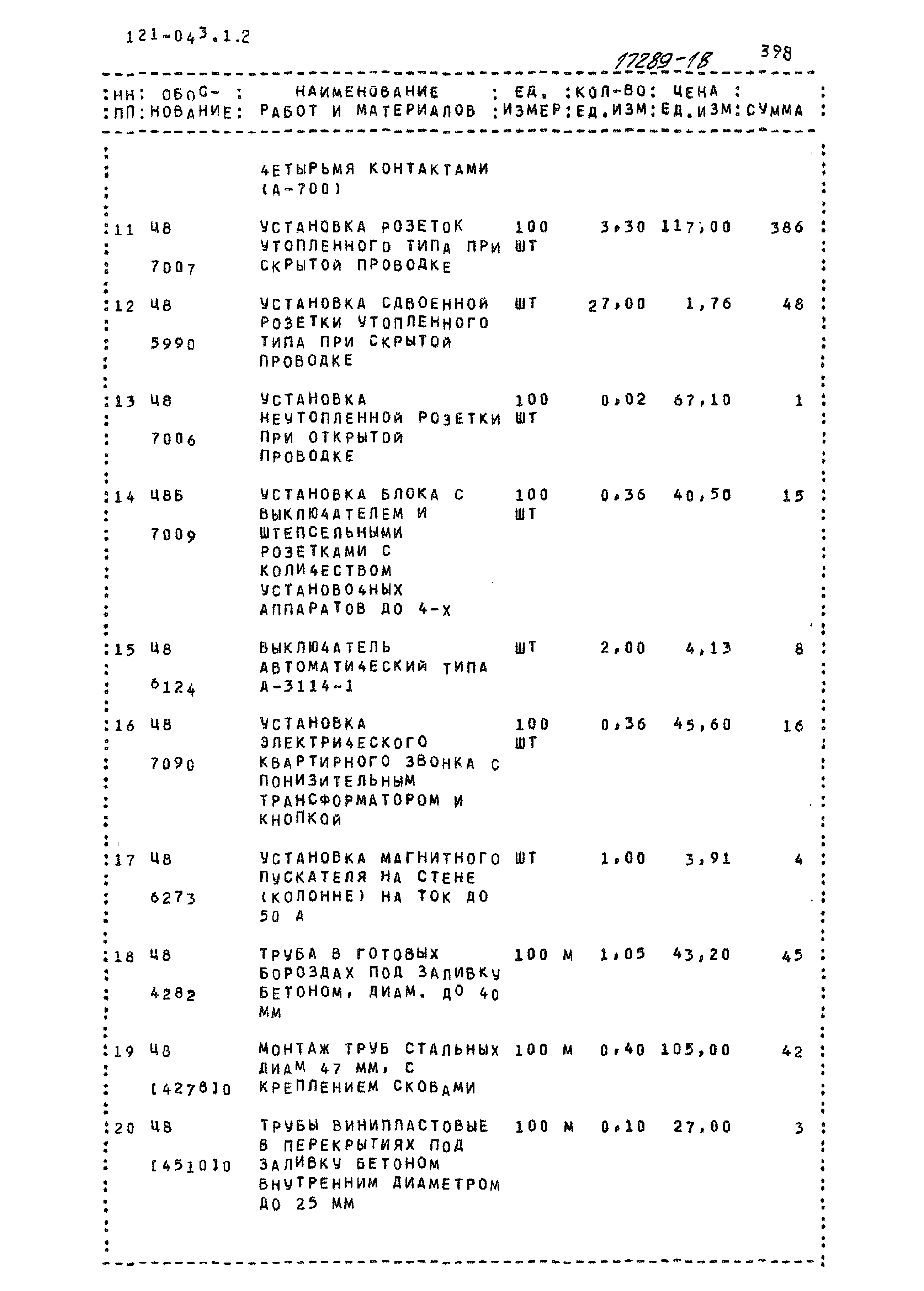 Типовой проект 121-043/1.2