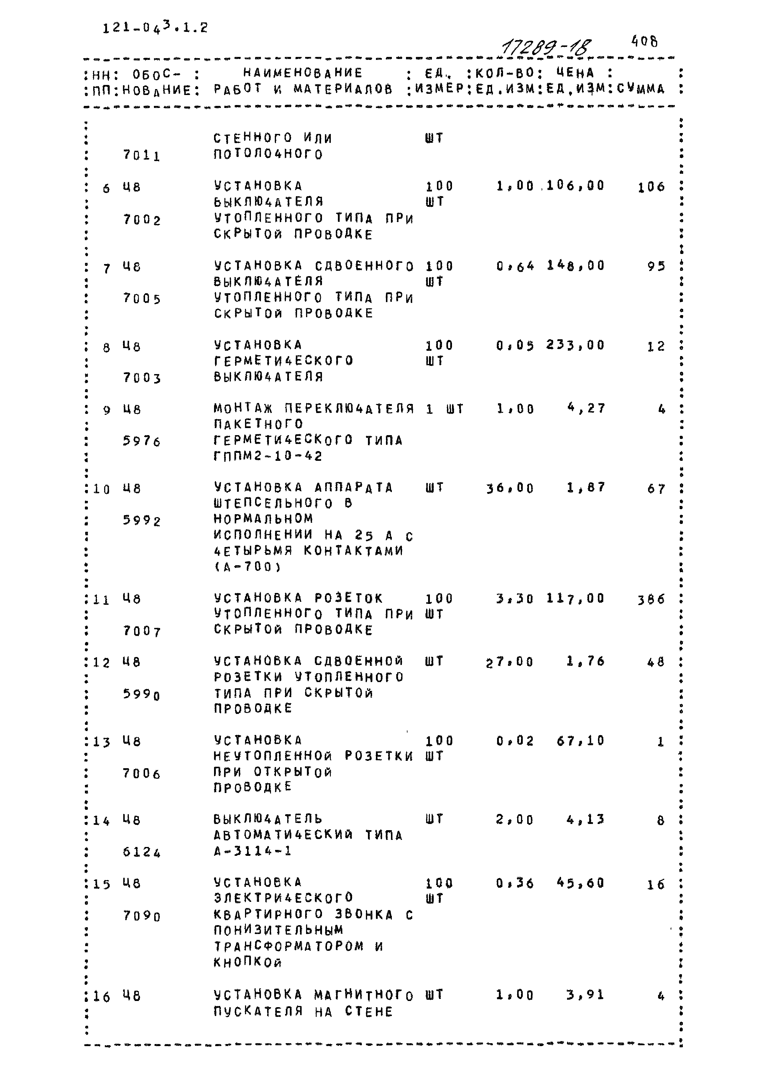 Типовой проект 121-043/1.2