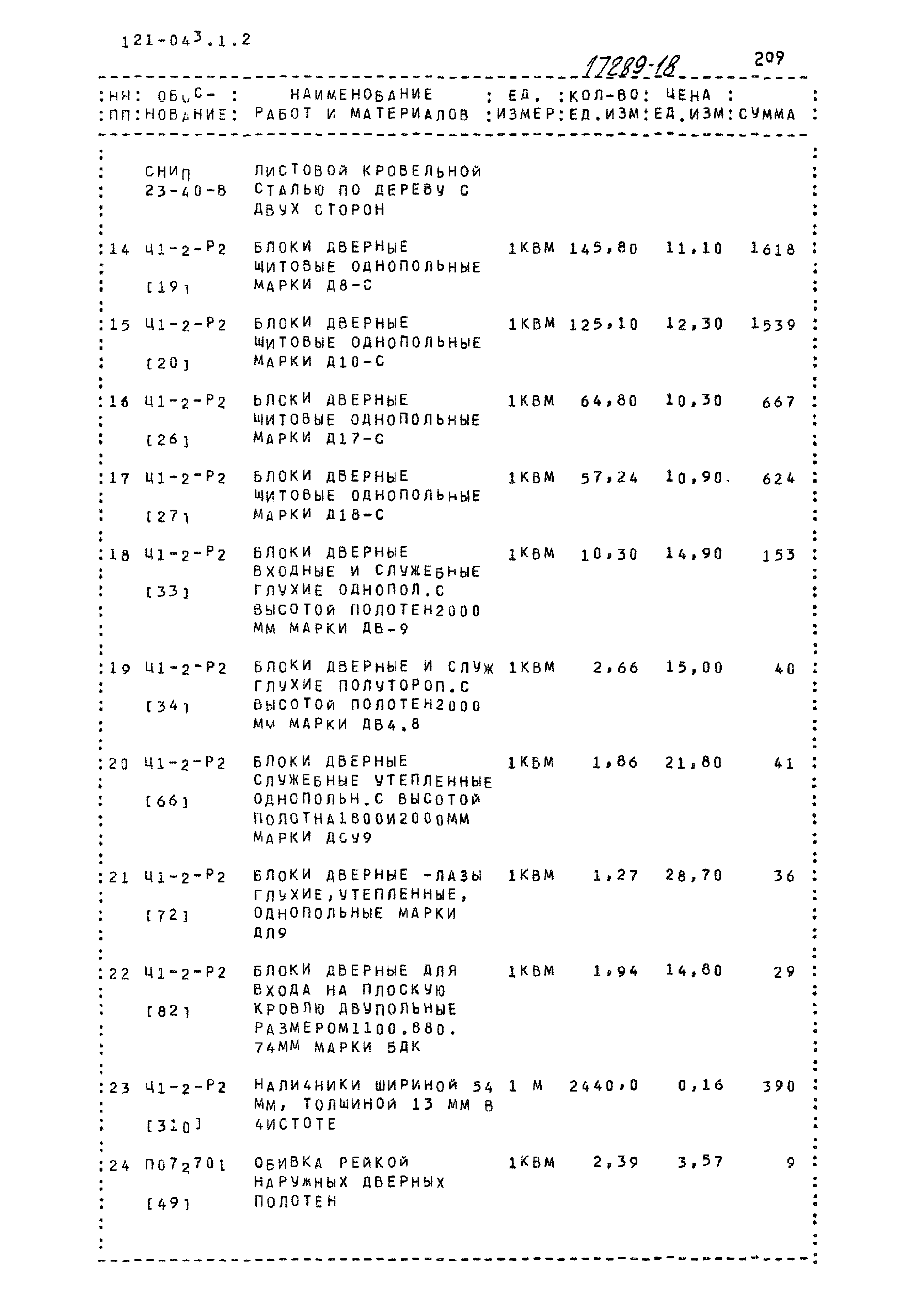 Типовой проект 121-043/1.2