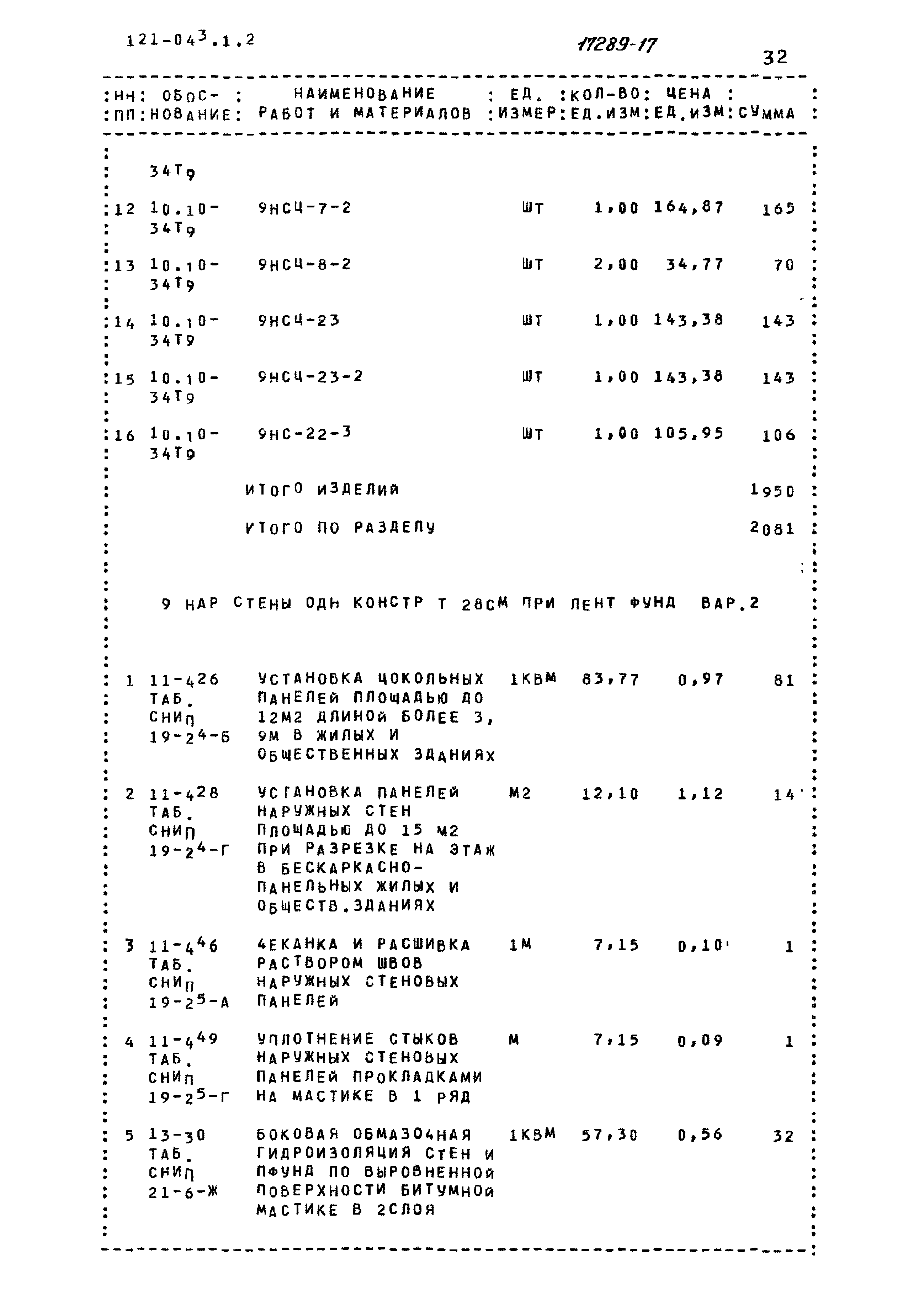 Типовой проект 121-043/1.2