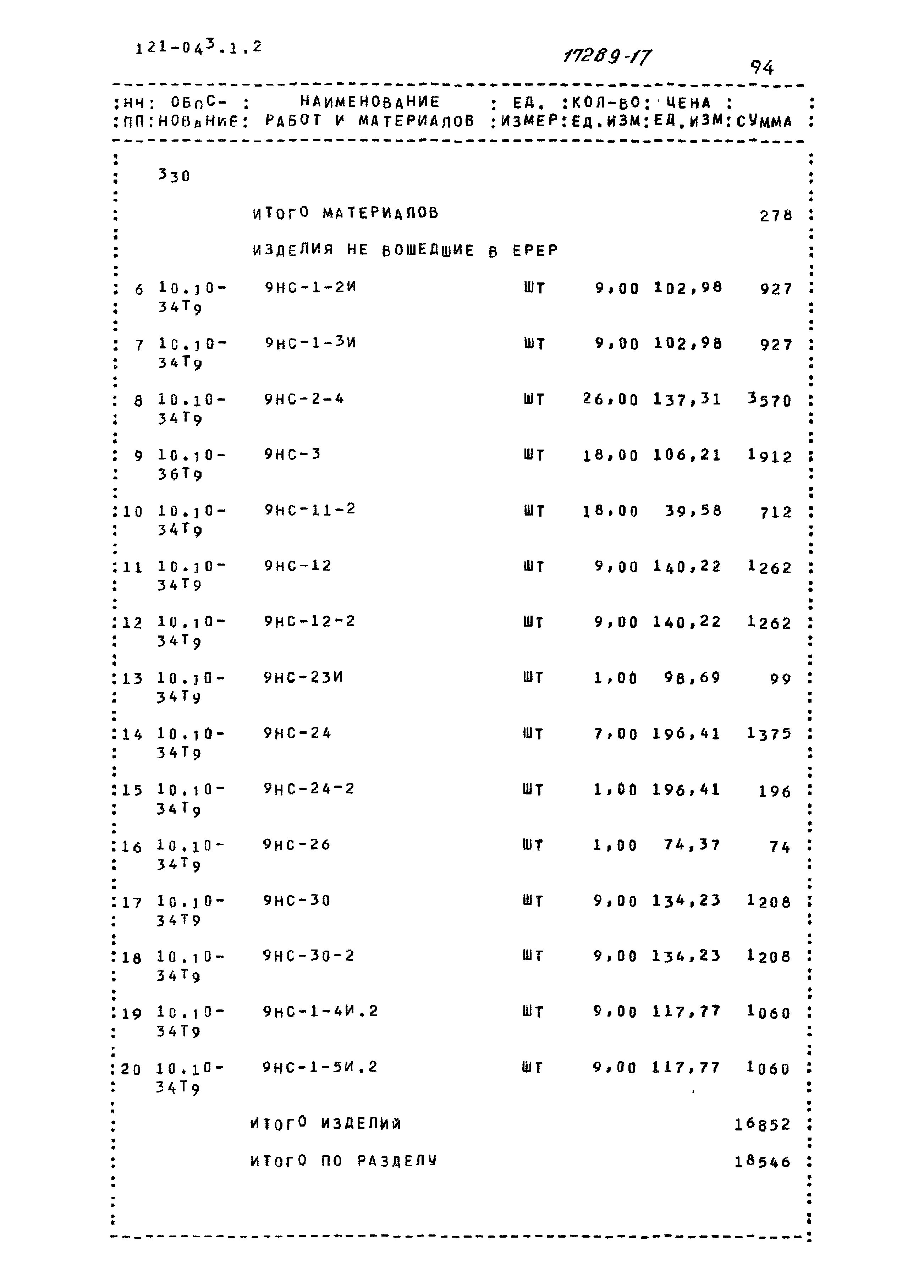 Типовой проект 121-043/1.2