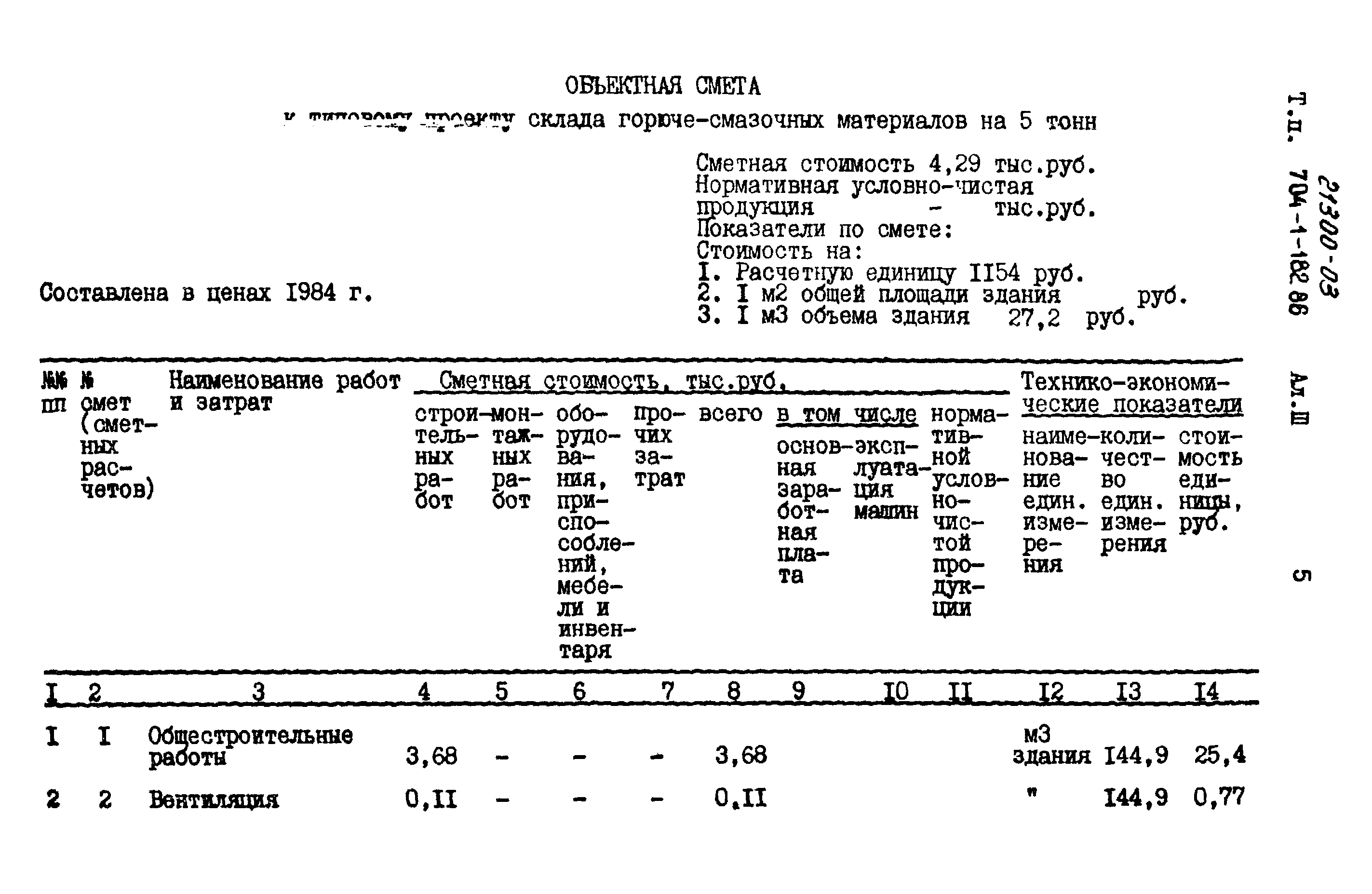 Типовой проект 704-1-182.86