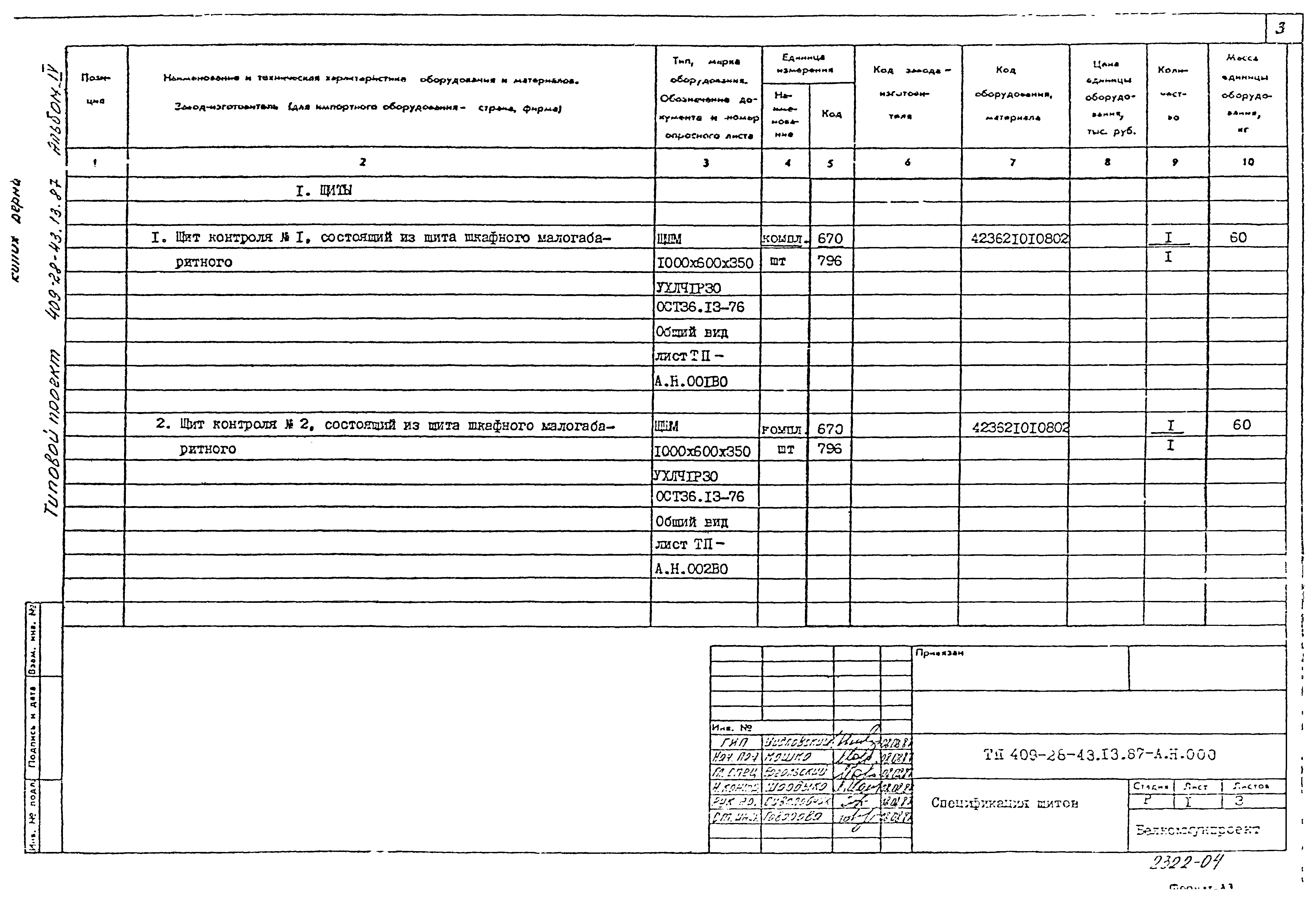 Типовой проект 409-28-43.13.87