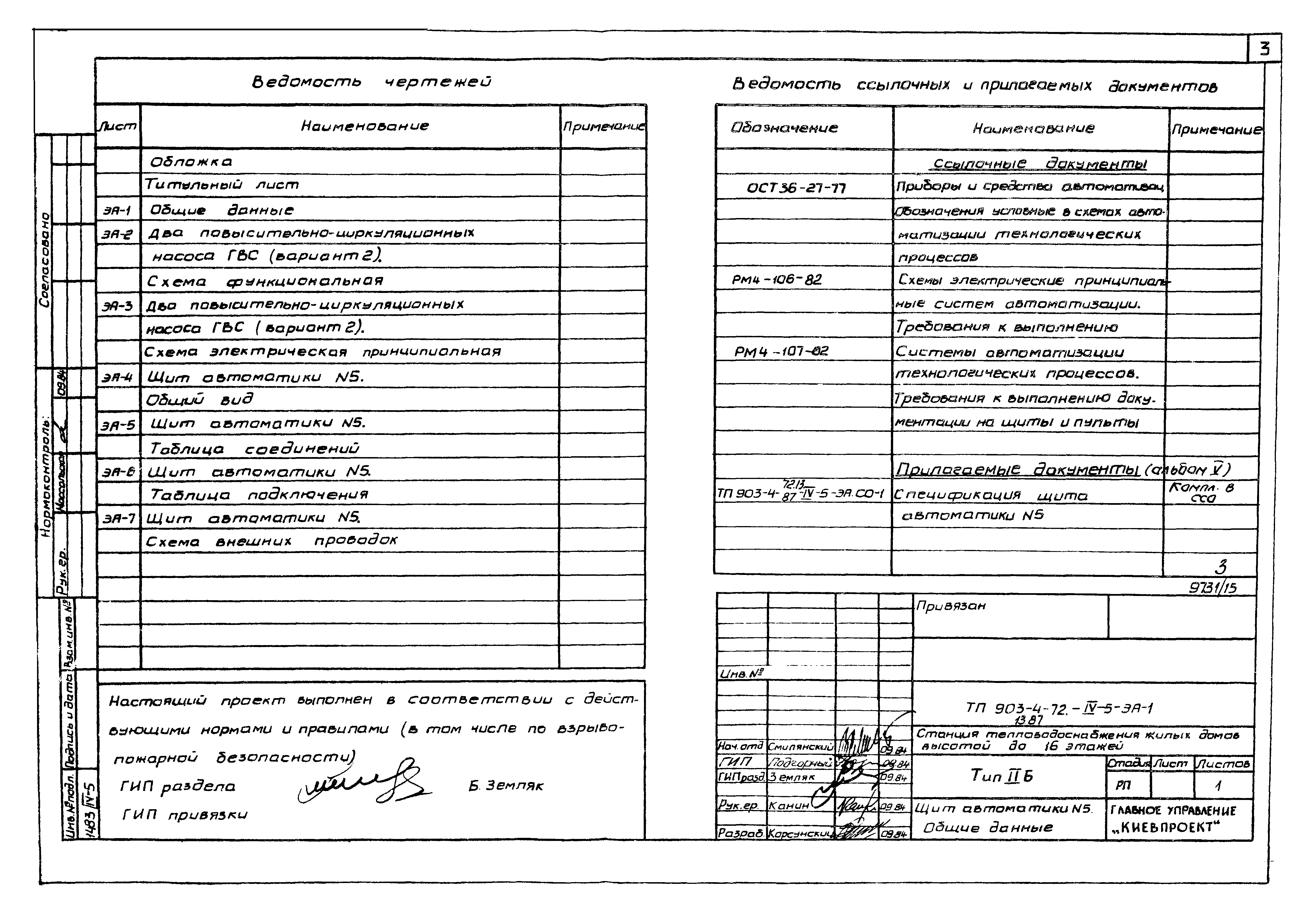 Типовой проект 903-4-72.13.87