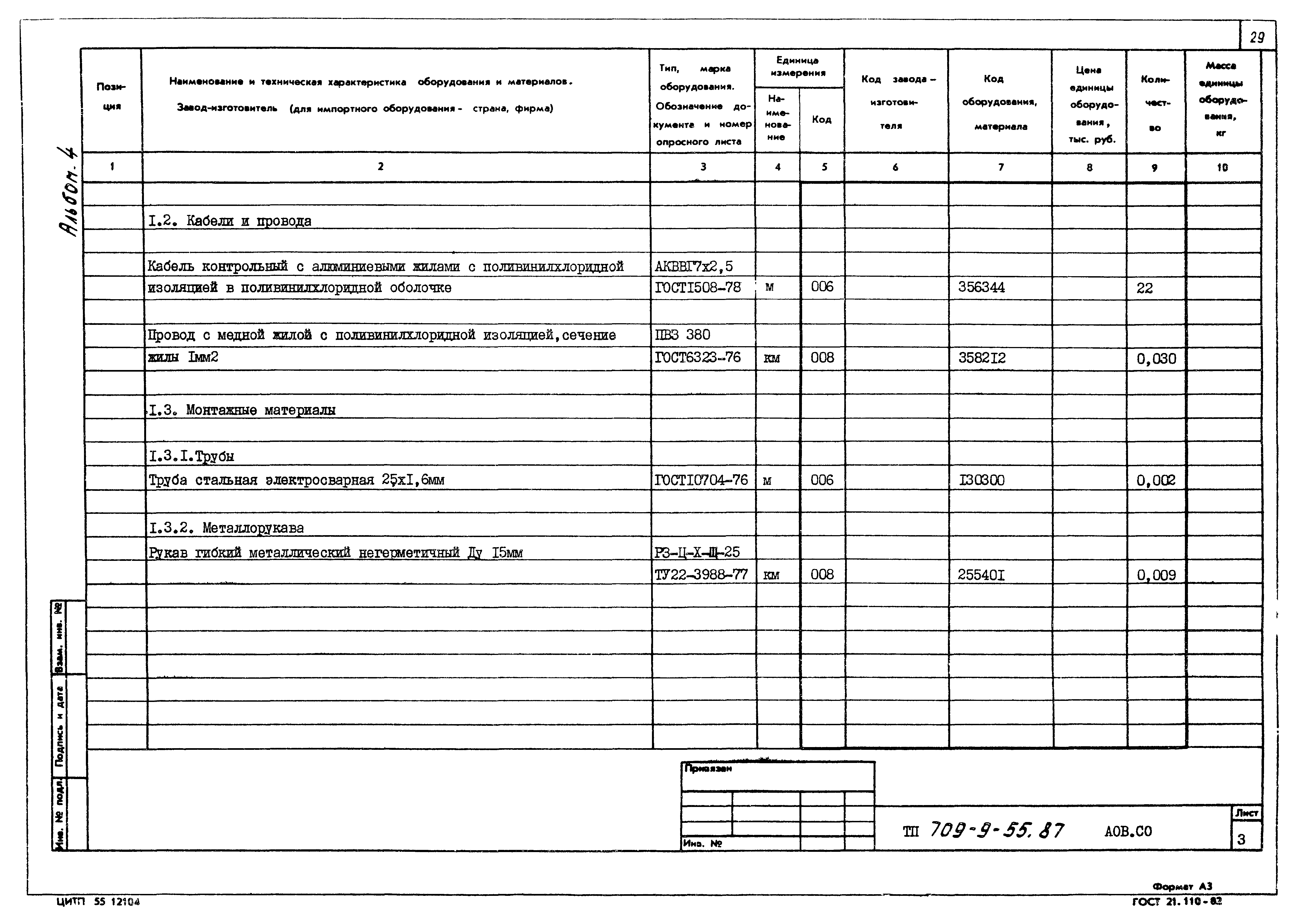 Типовой проект 709-9-55.87