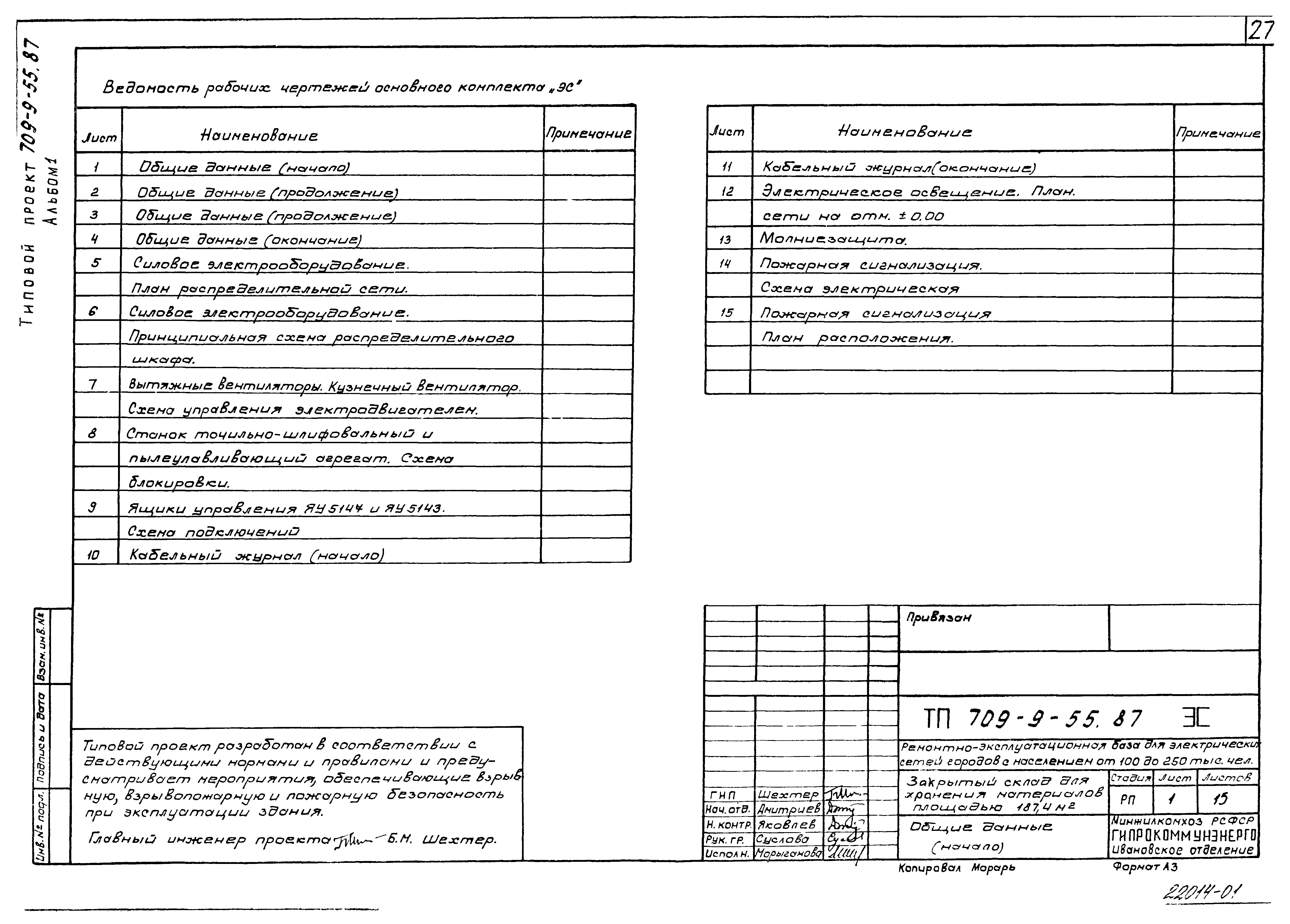 Типовой проект 709-9-55.87