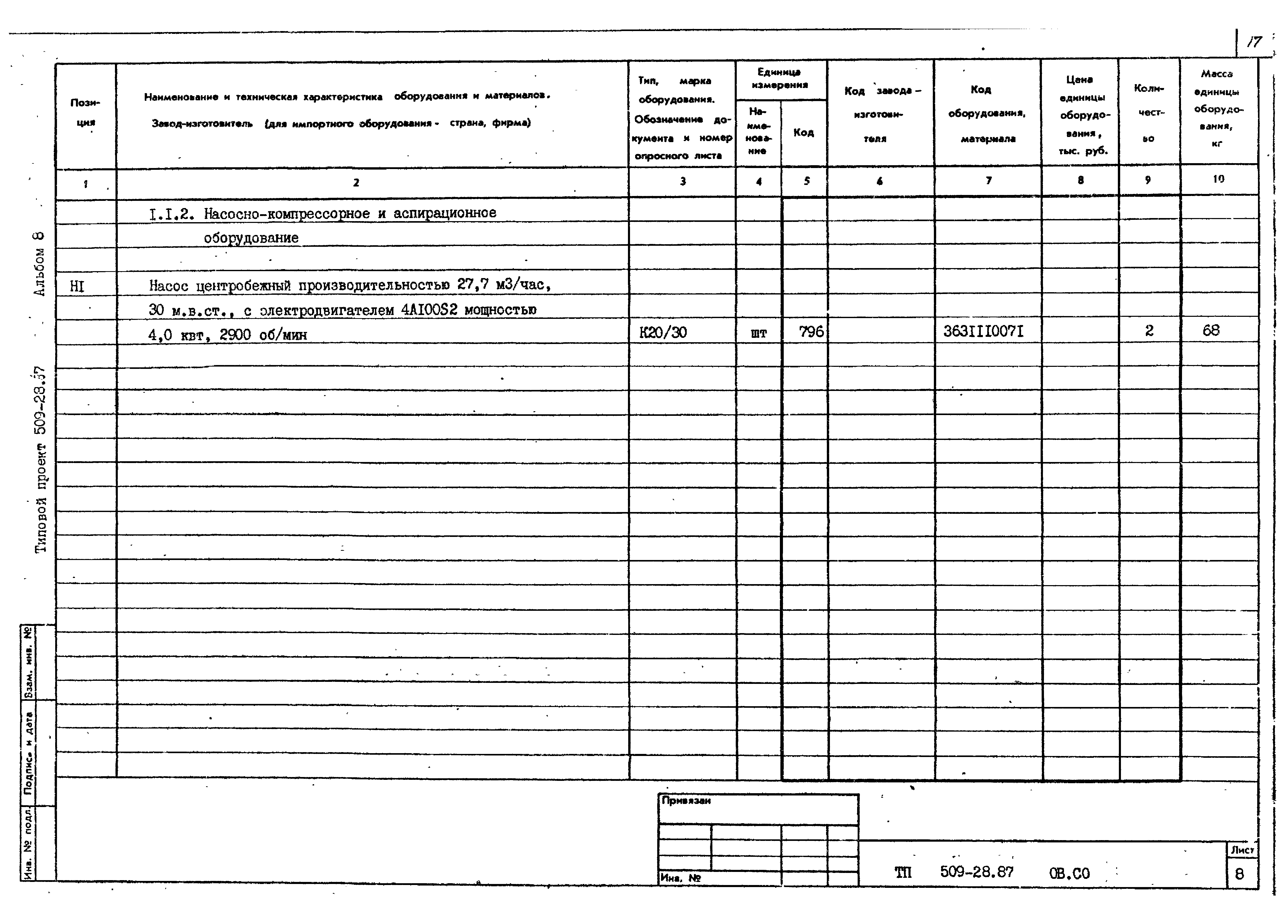 Типовой проект 509-28.87