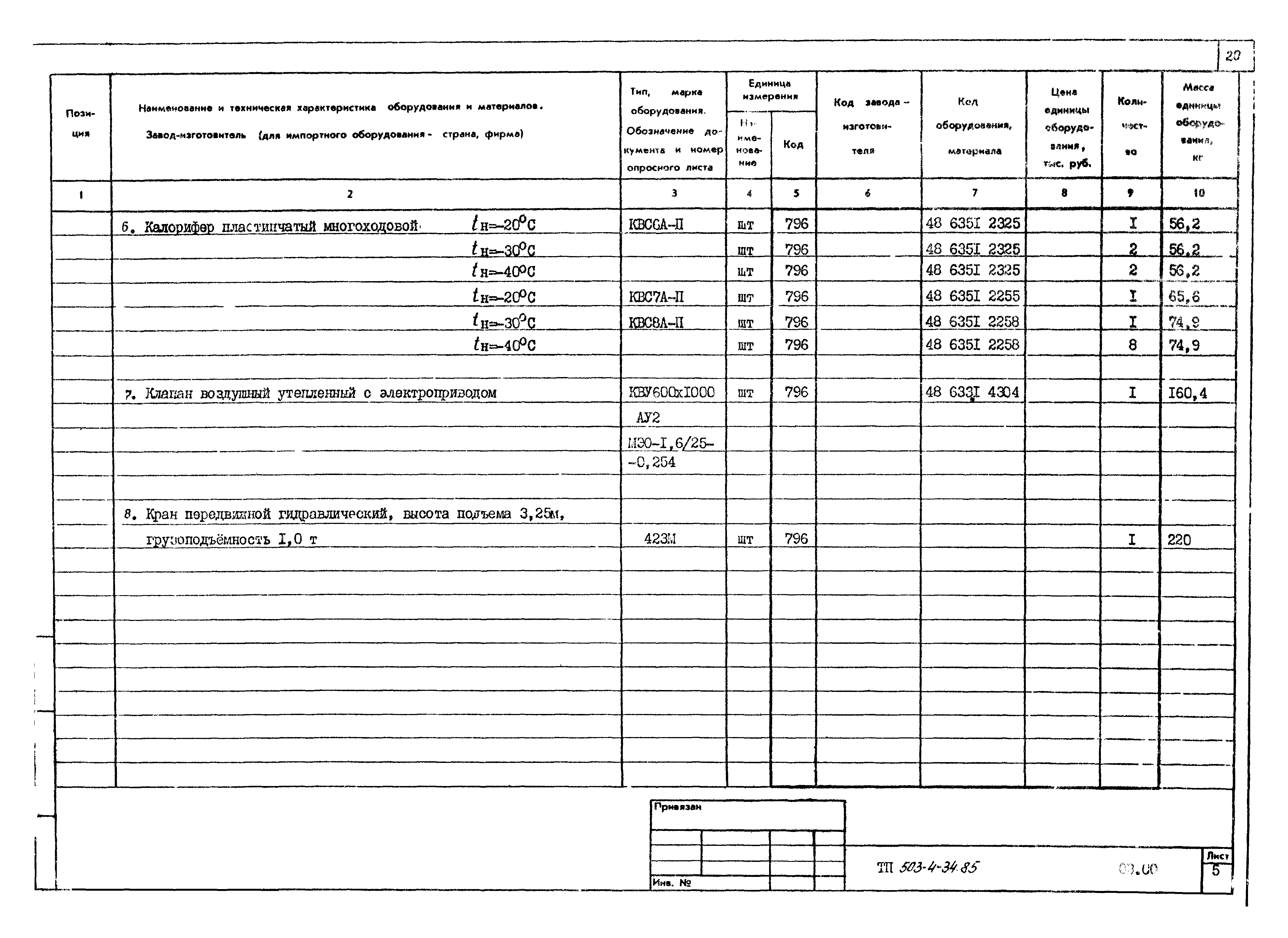 Типовой проект 503-4-34.85