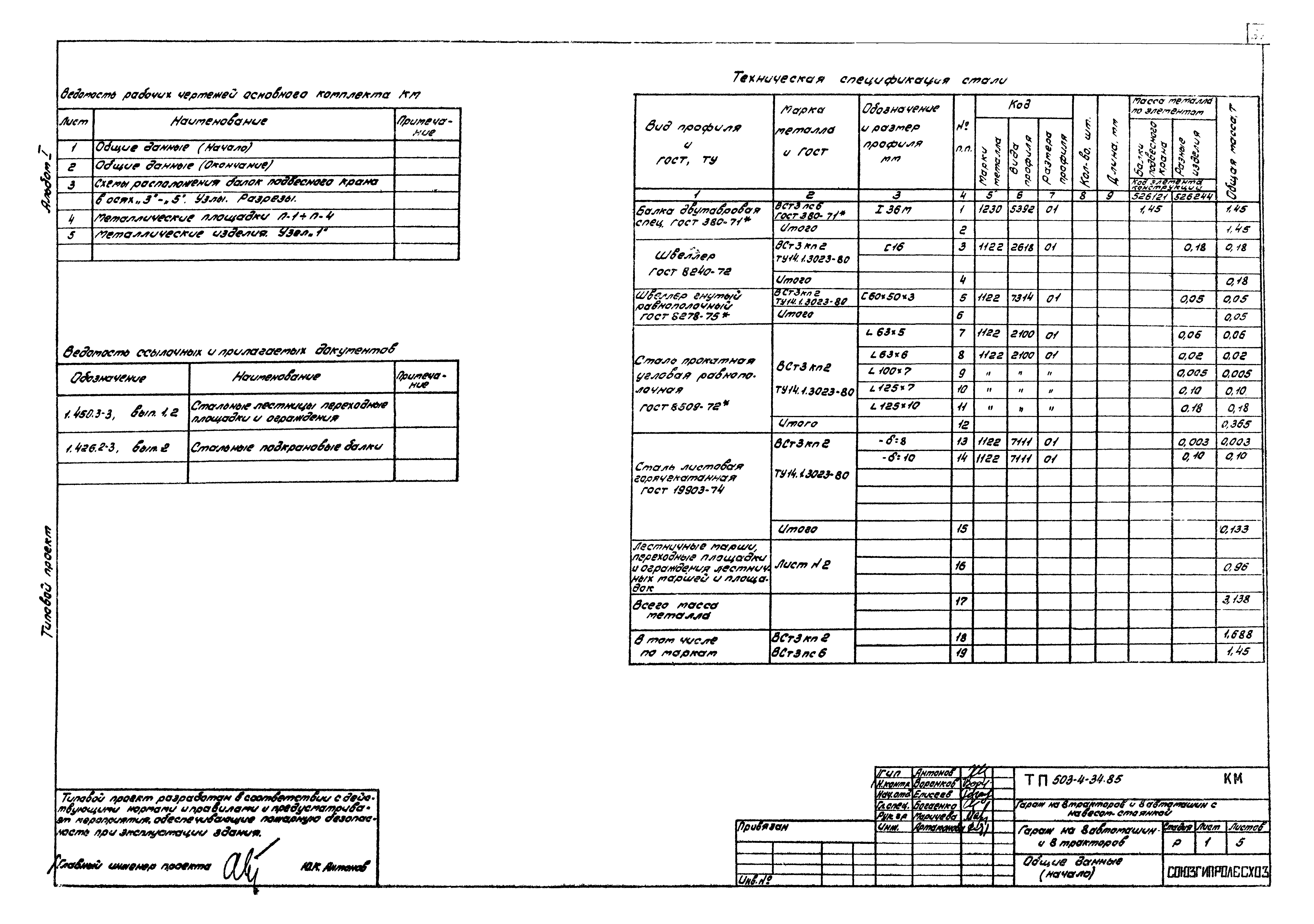 Типовой проект 503-4-34.85