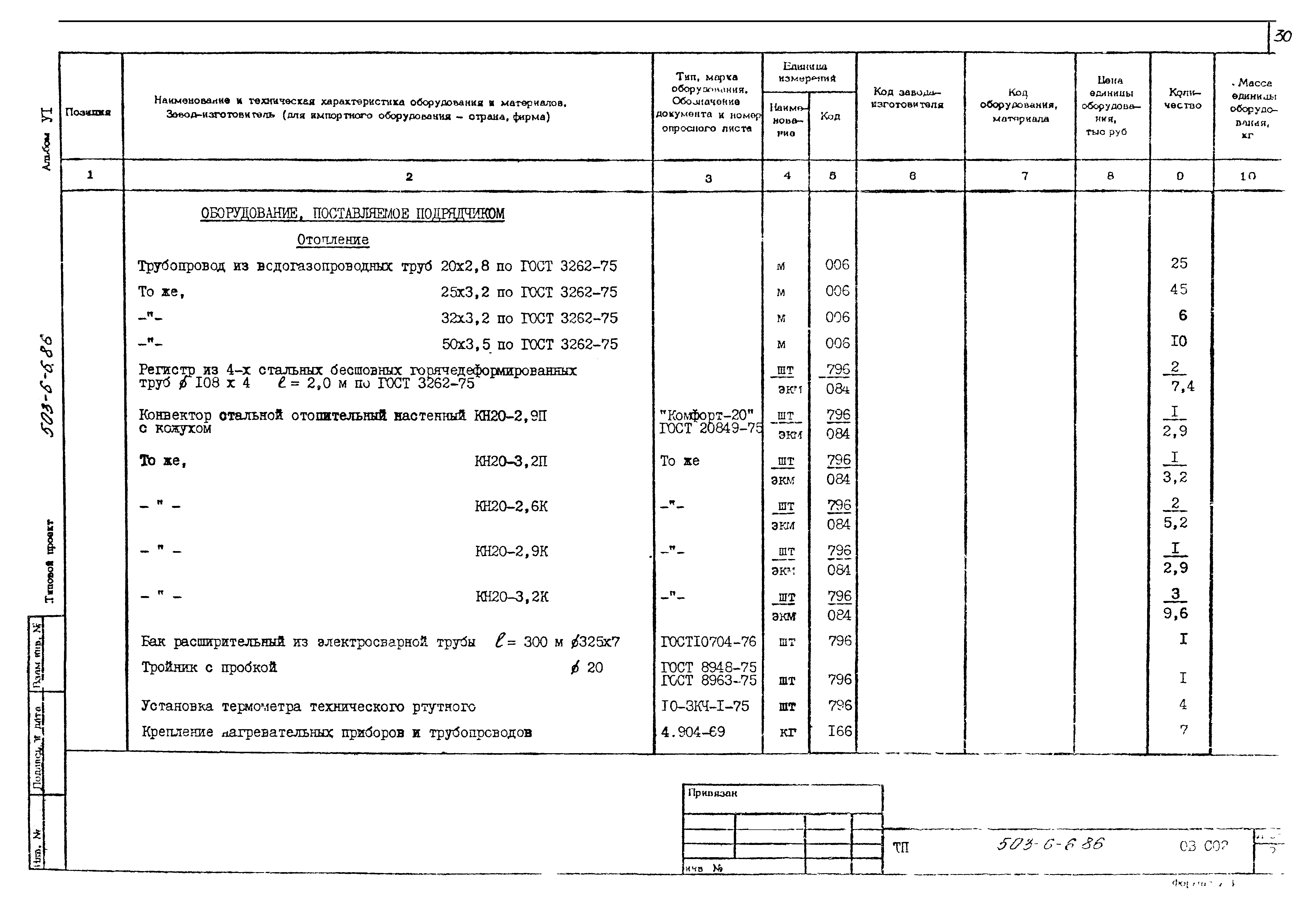 Типовой проект 503-6-6.86