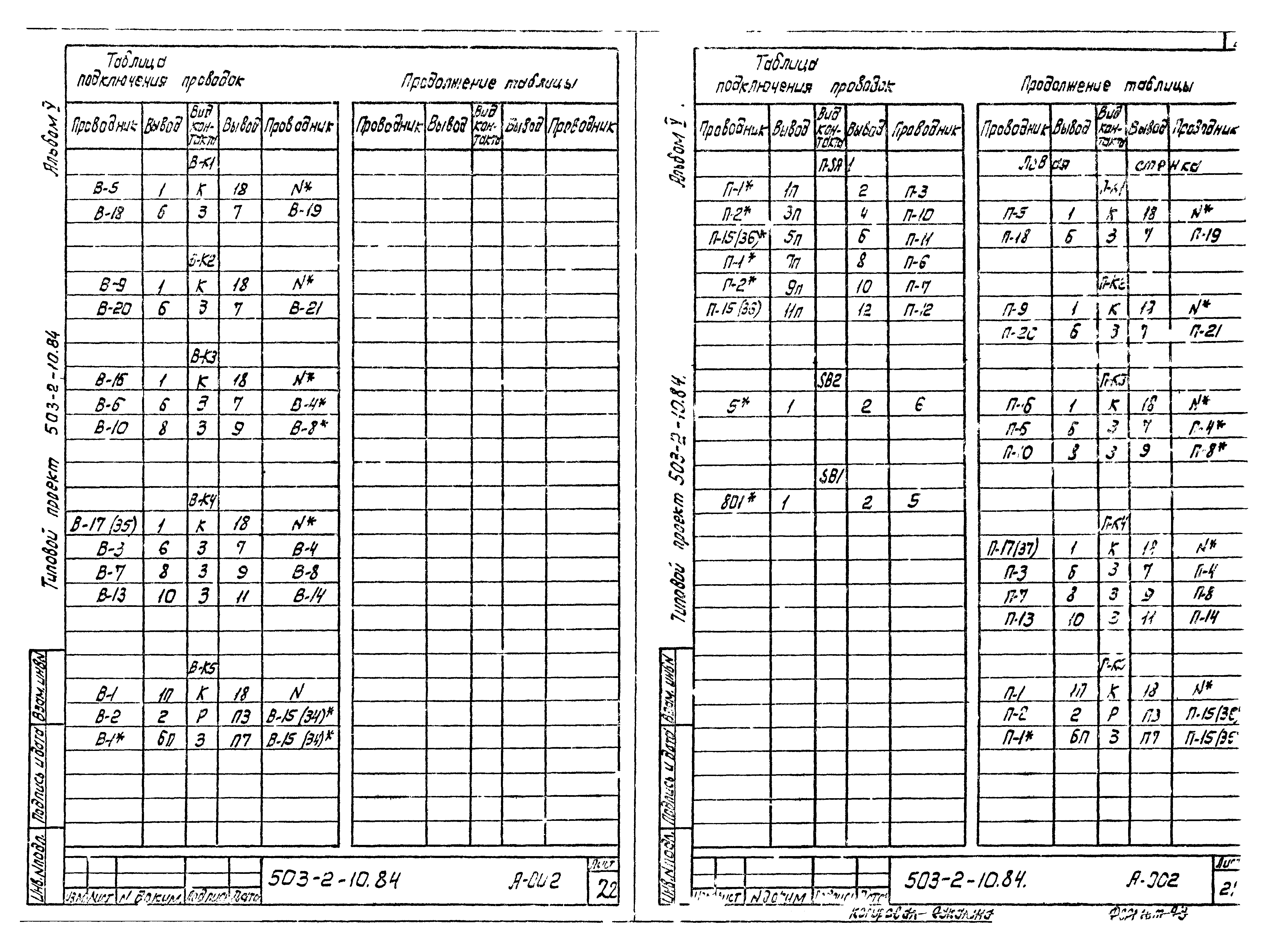 Типовой проект 503-2-10.84