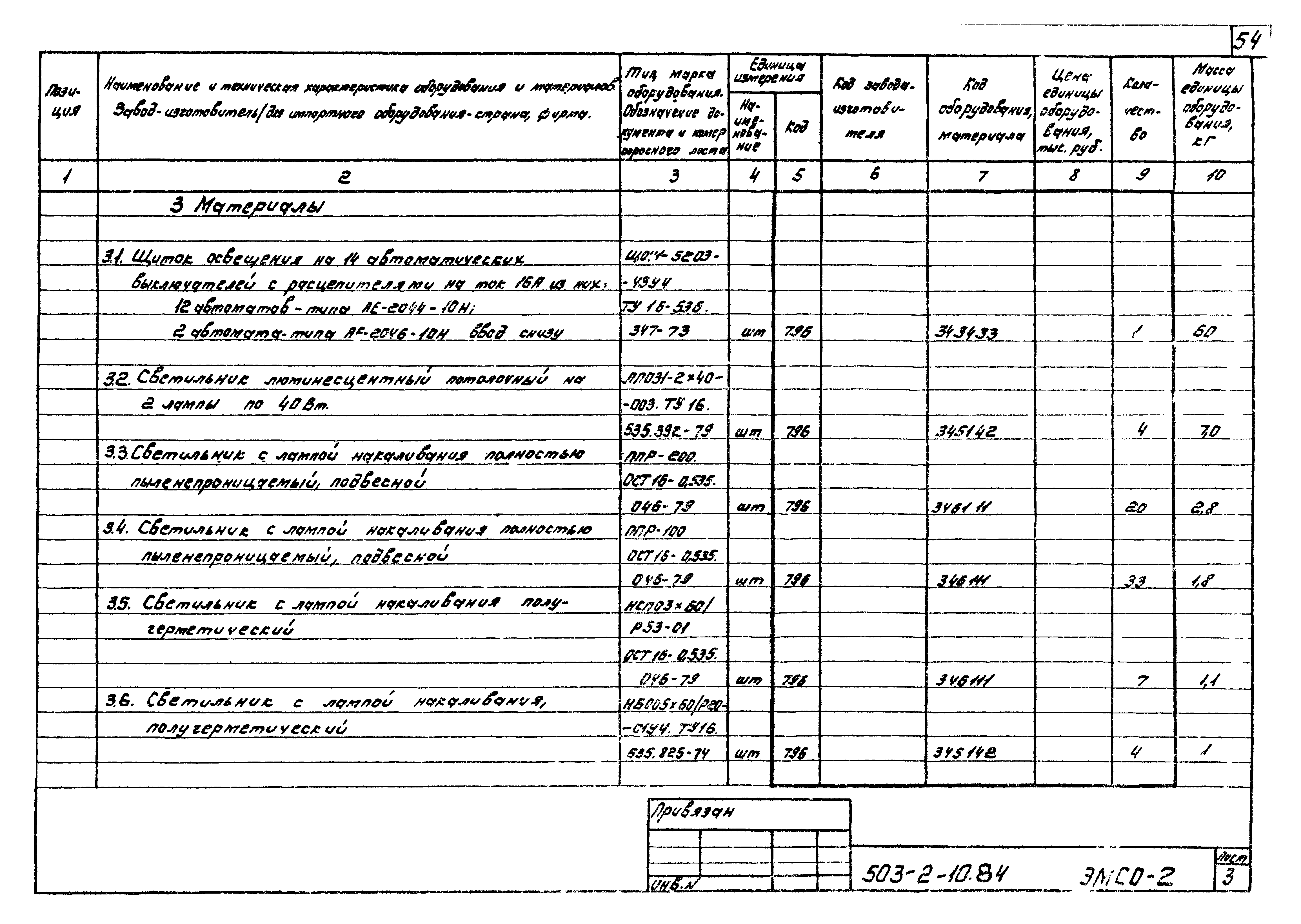 Типовой проект 503-2-10.84