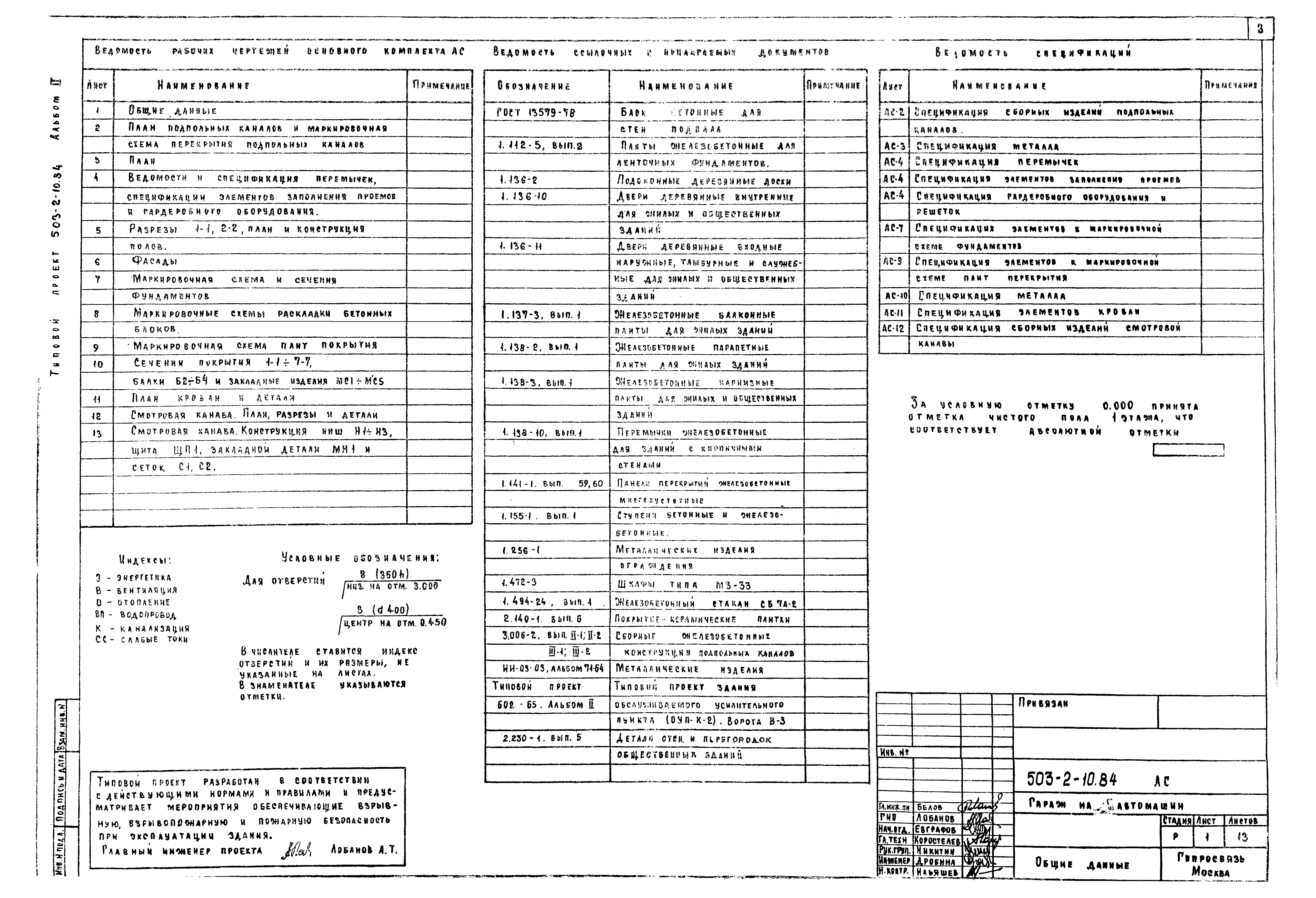 Типовой проект 503-2-10.84