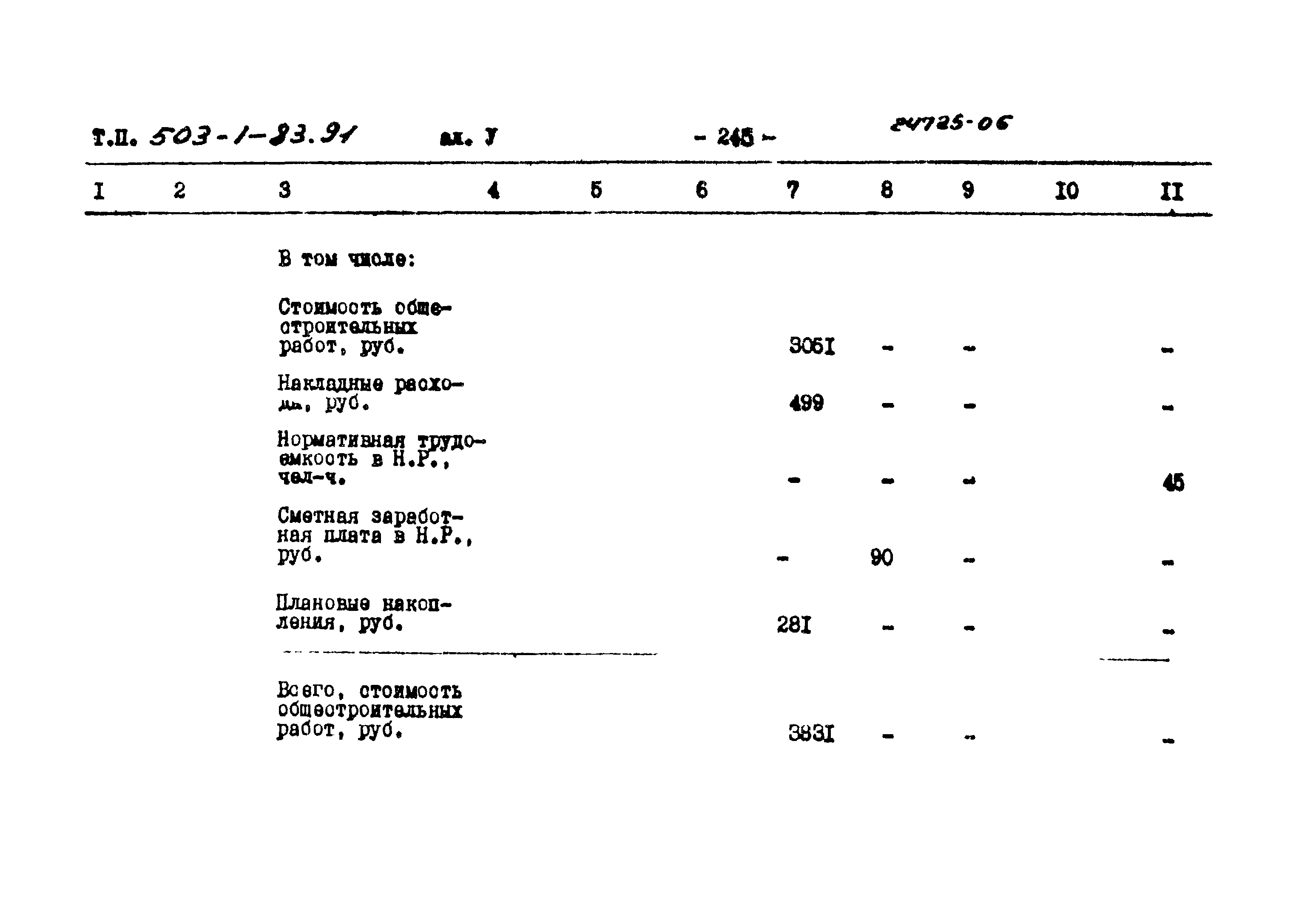 Типовой проект 503-1-83.91