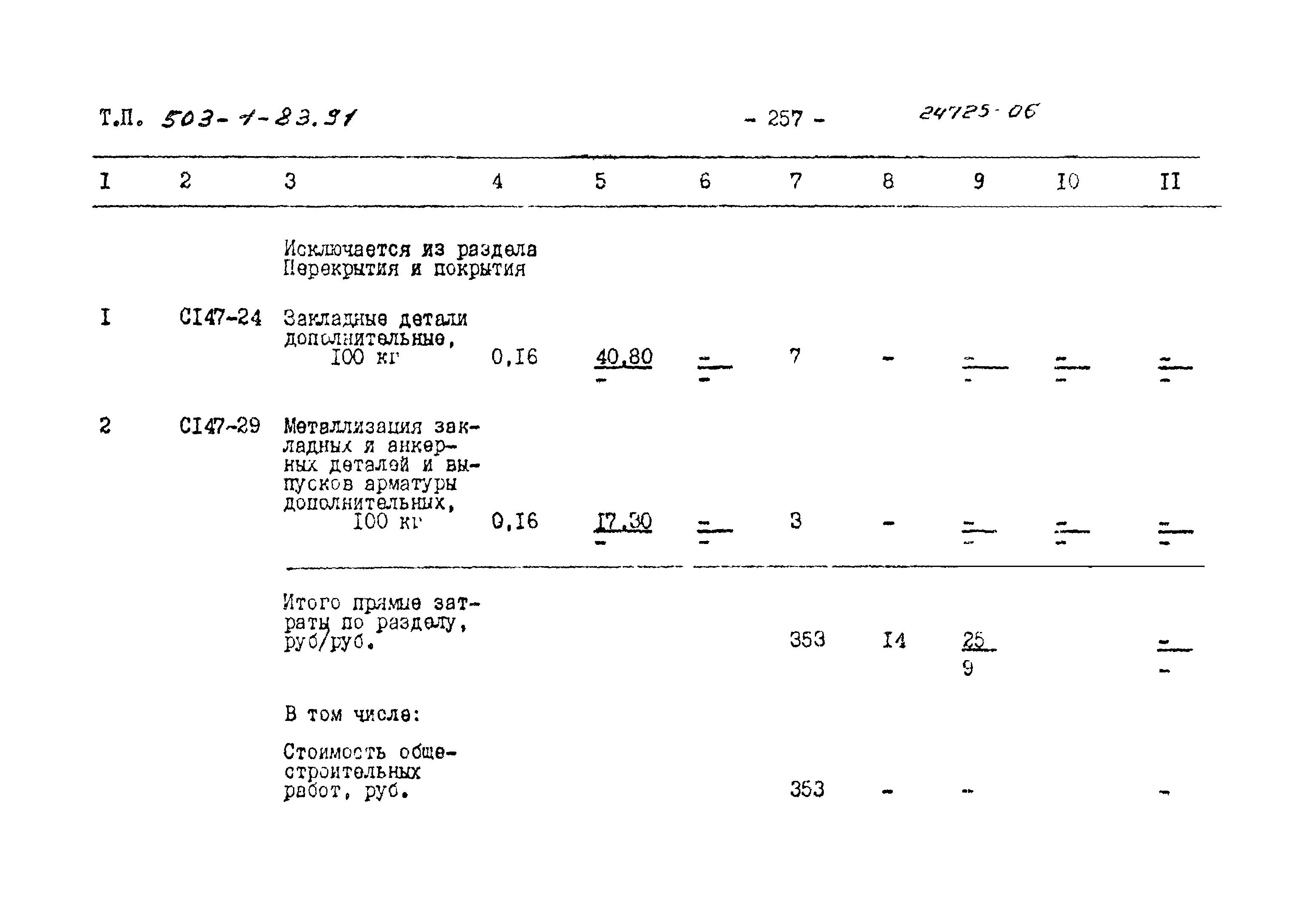 Типовой проект 503-1-83.91