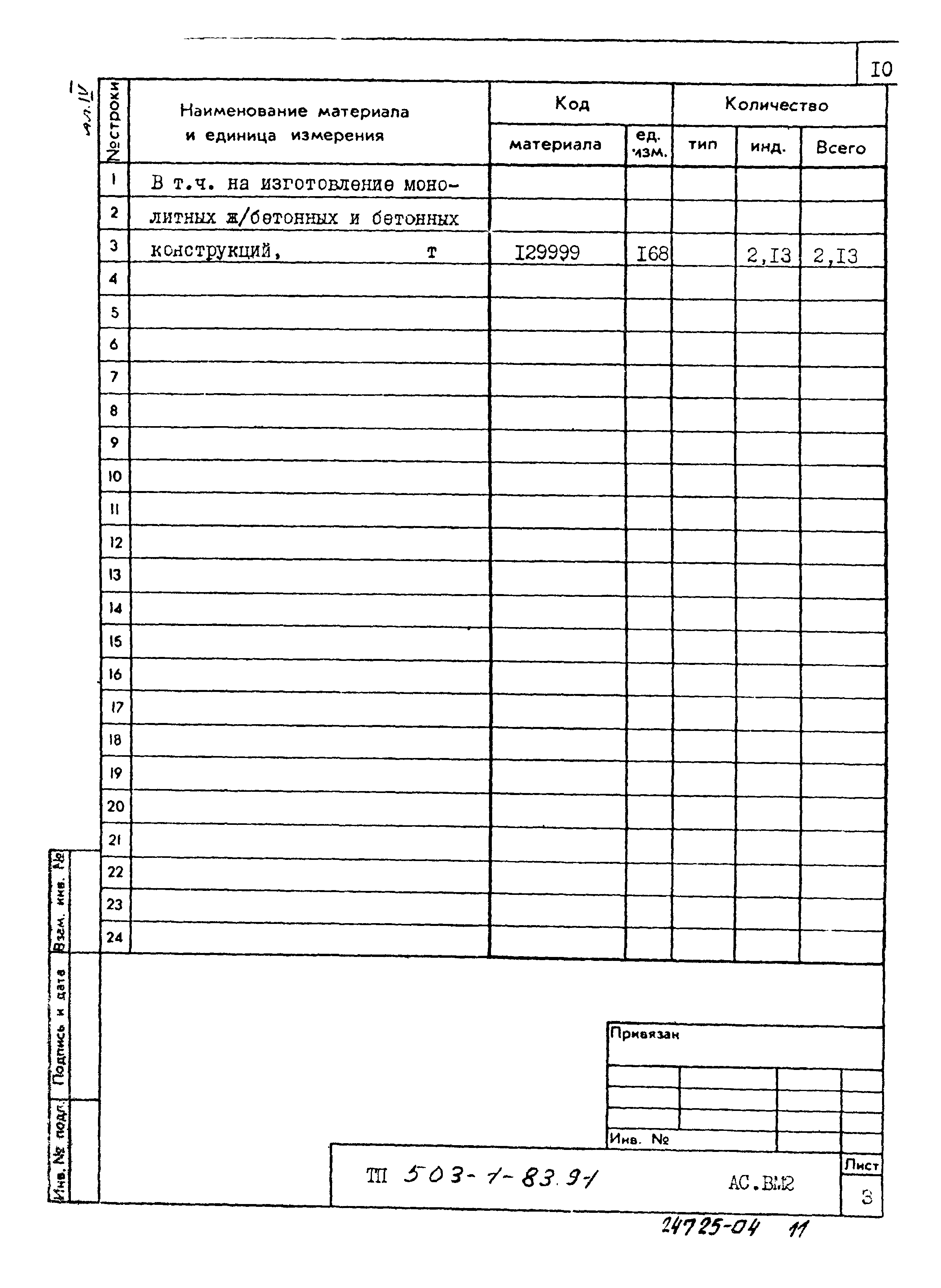 Типовой проект 503-1-83.91