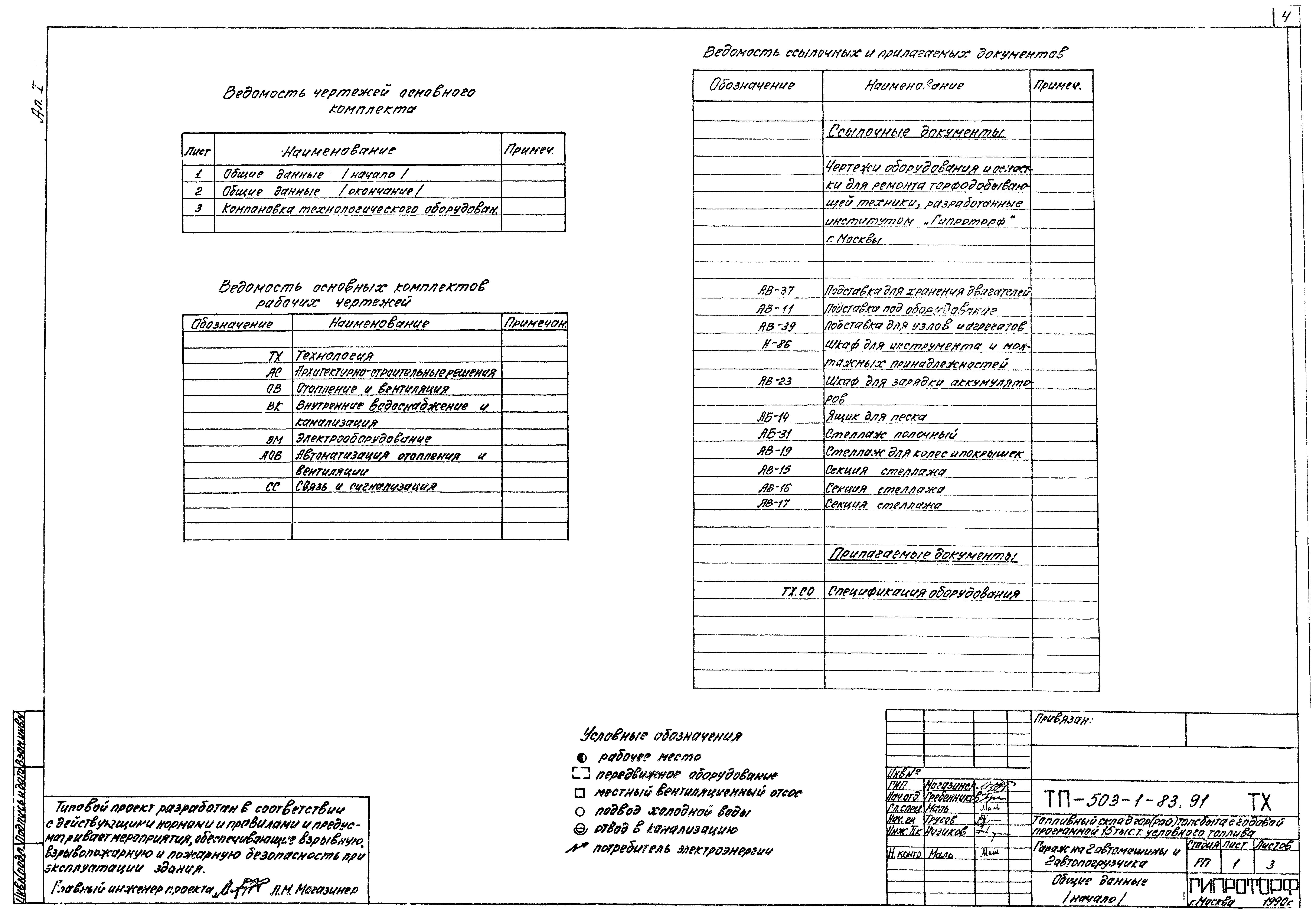 Типовой проект 503-1-83.91