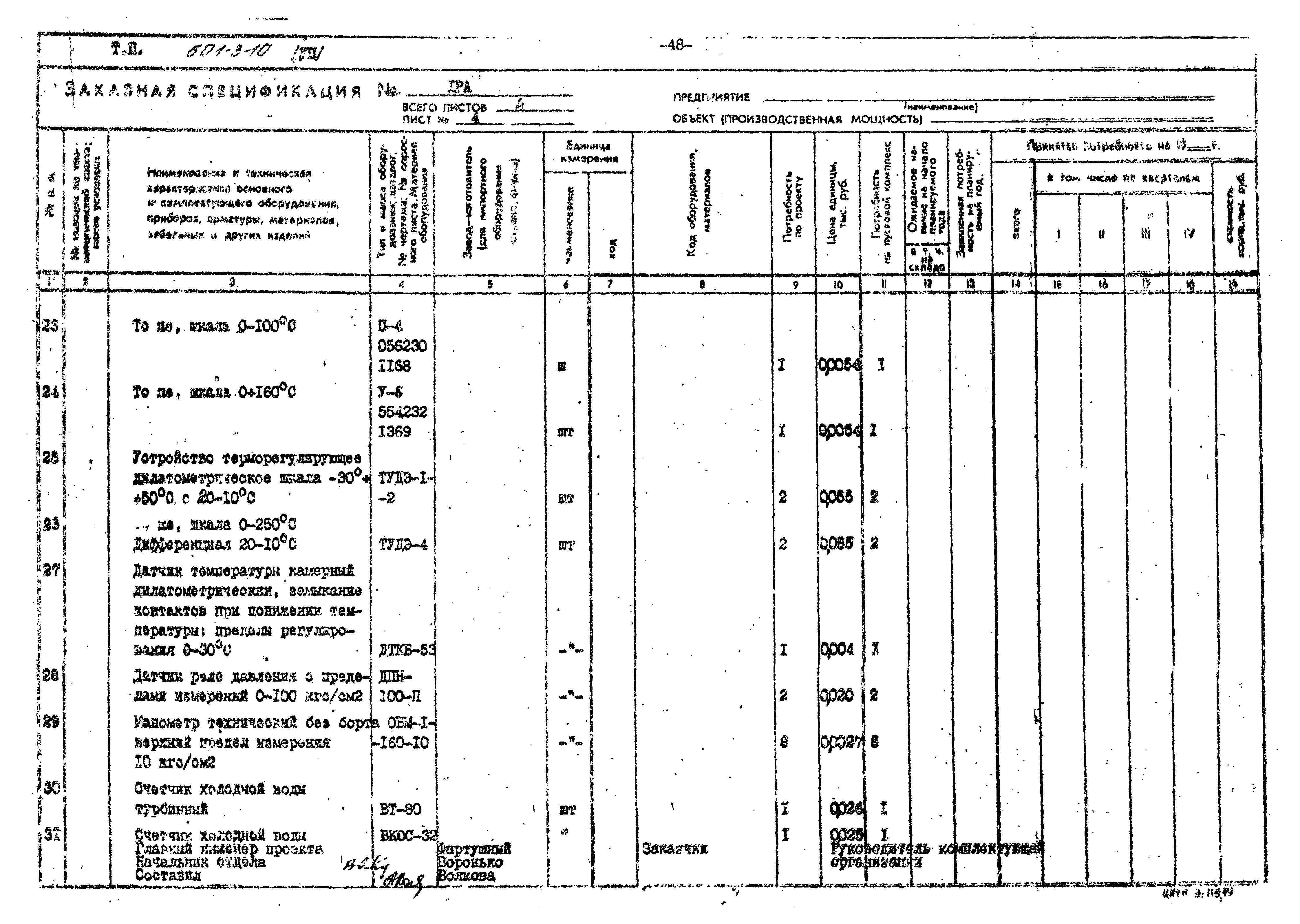 Типовой проект 501-3-10