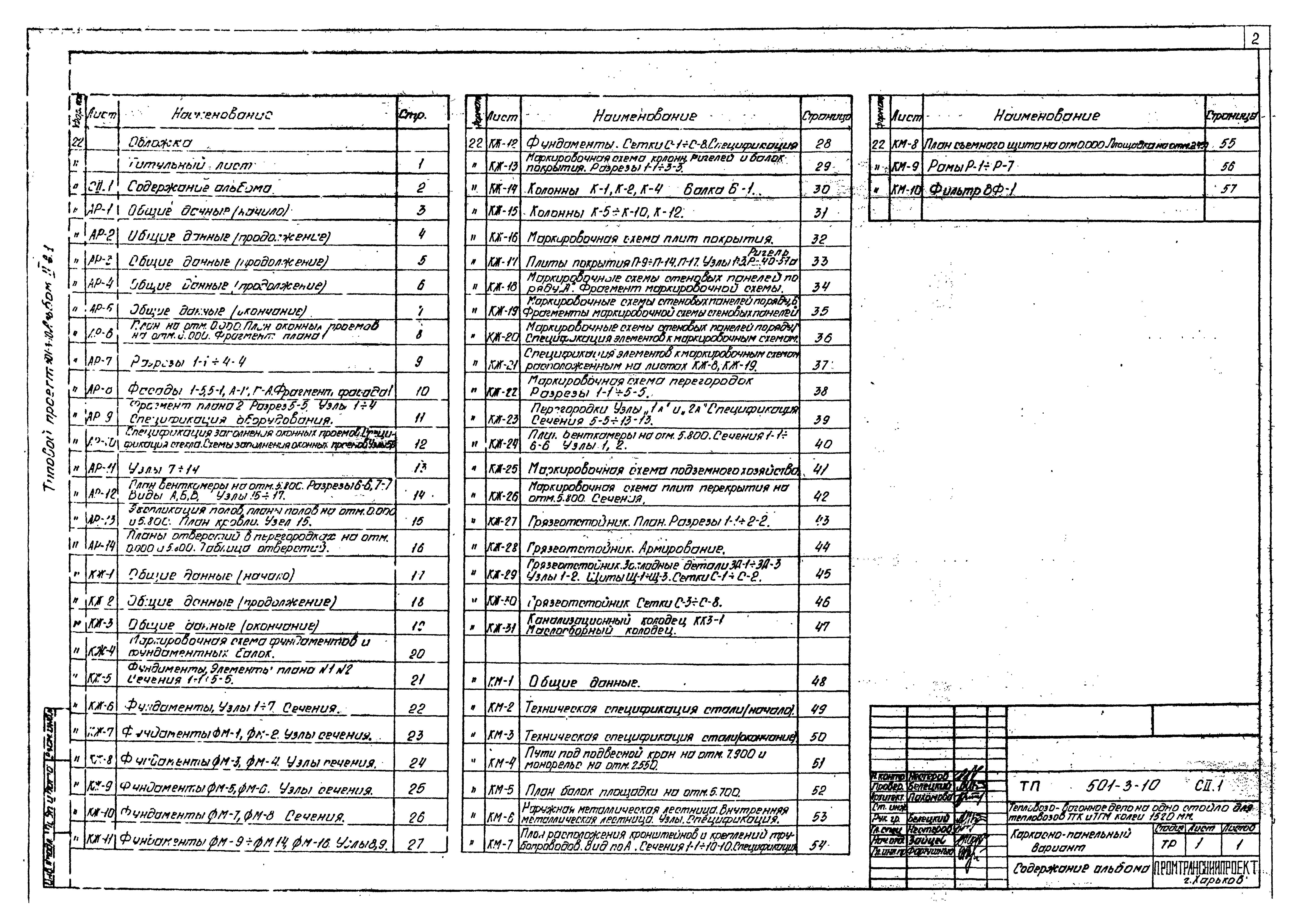 Типовой проект 501-3-10