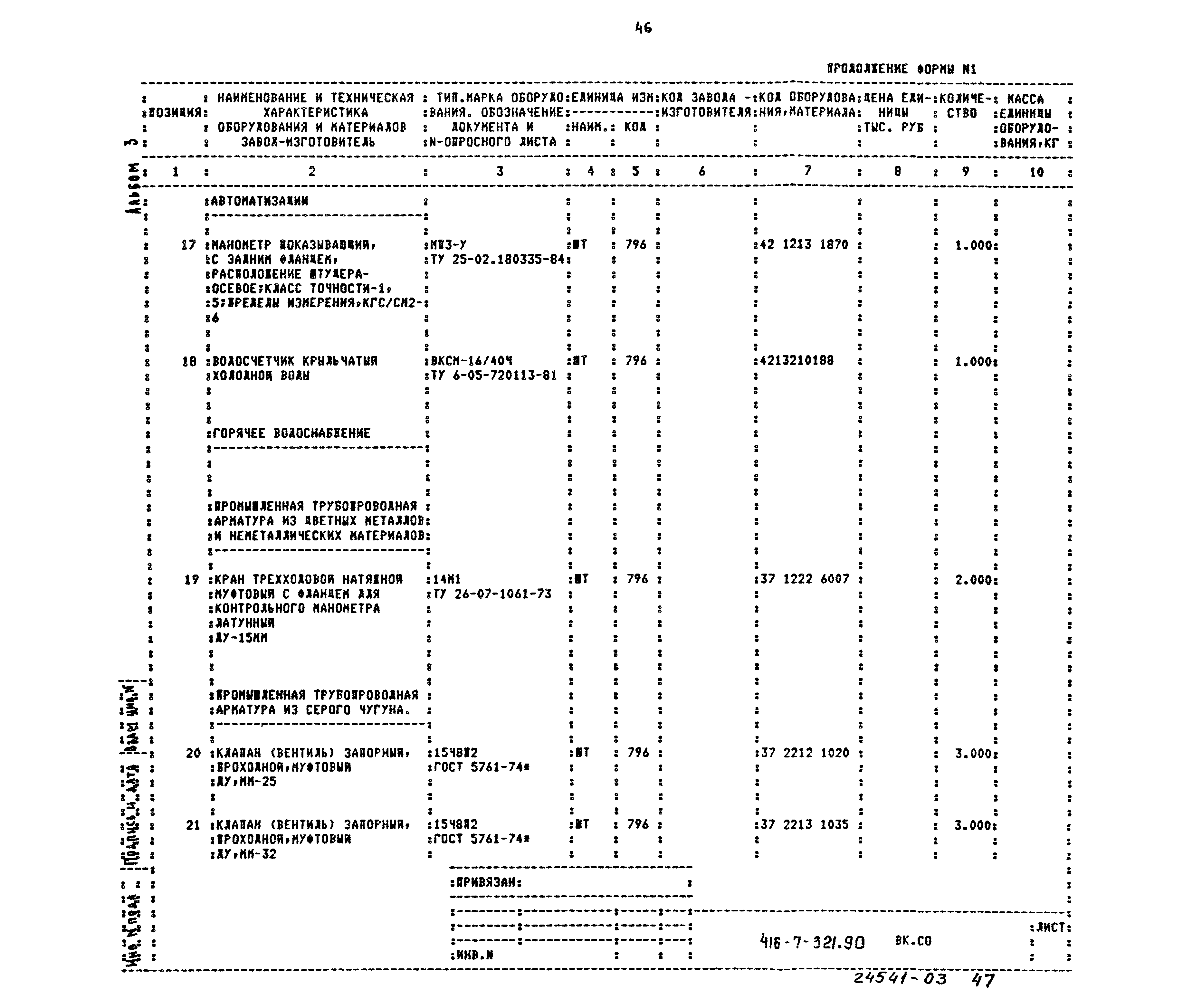 Типовой проект 416-7-321.90