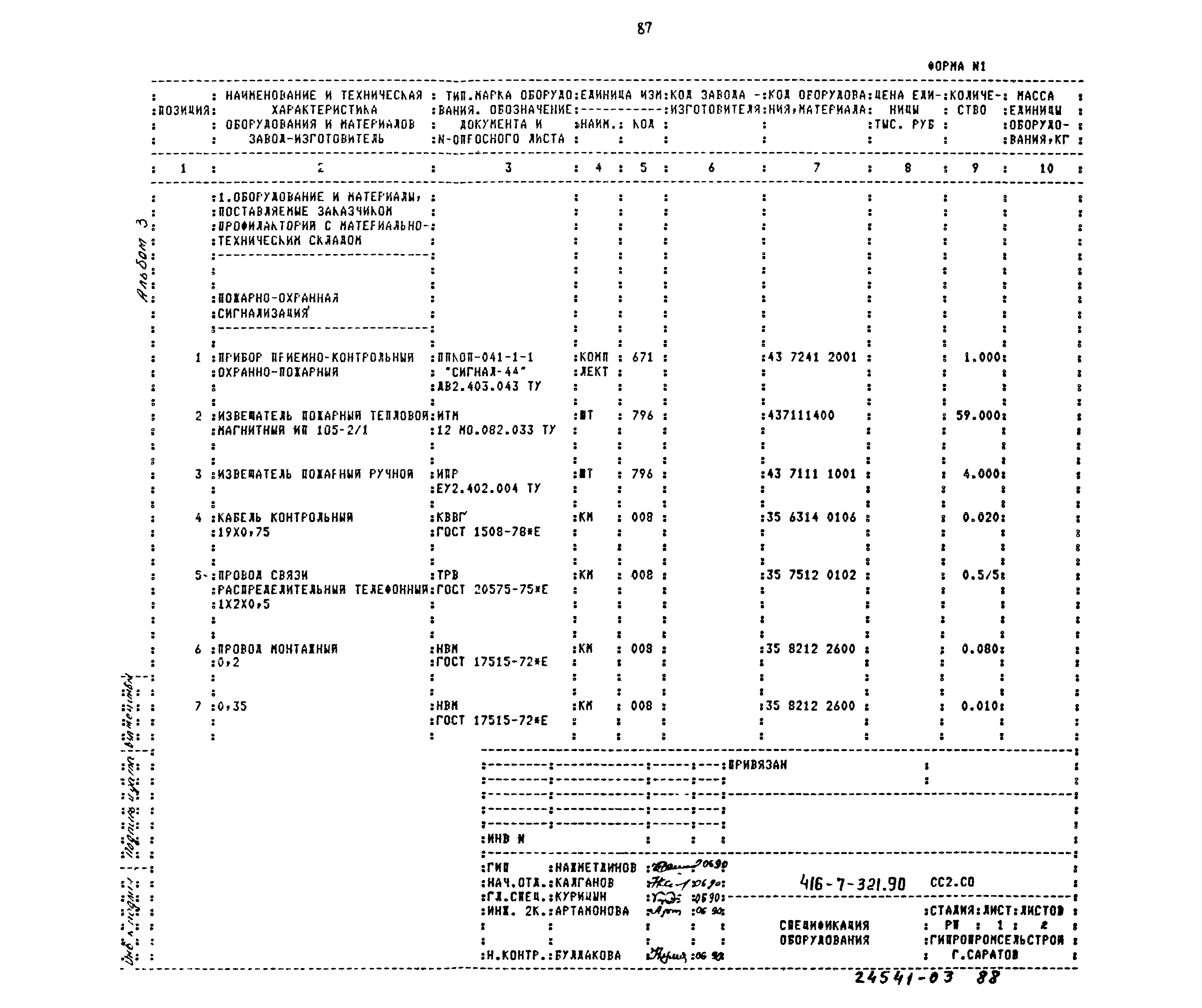 Типовой проект 416-7-321.90
