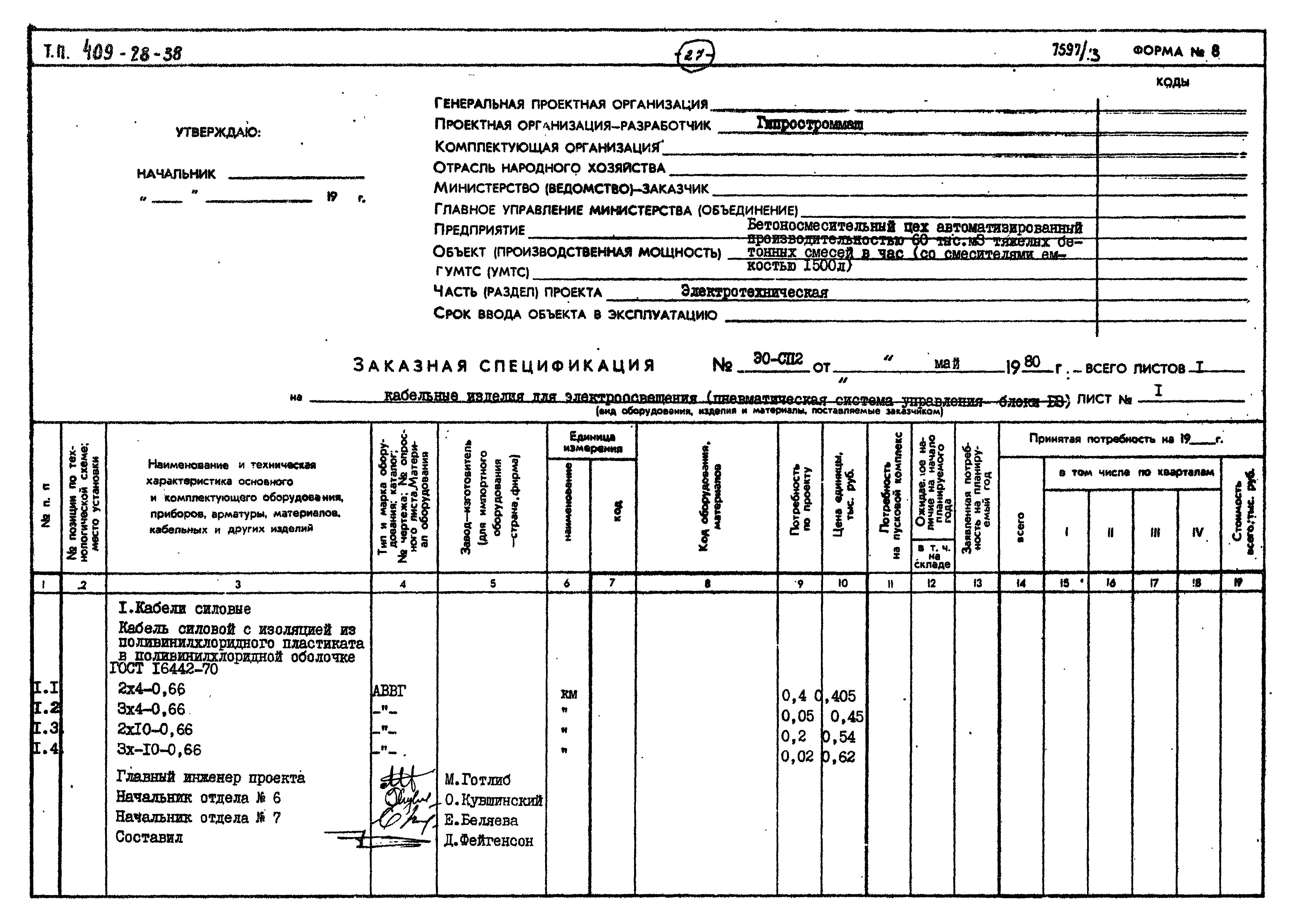 Типовой проект 409-28-38