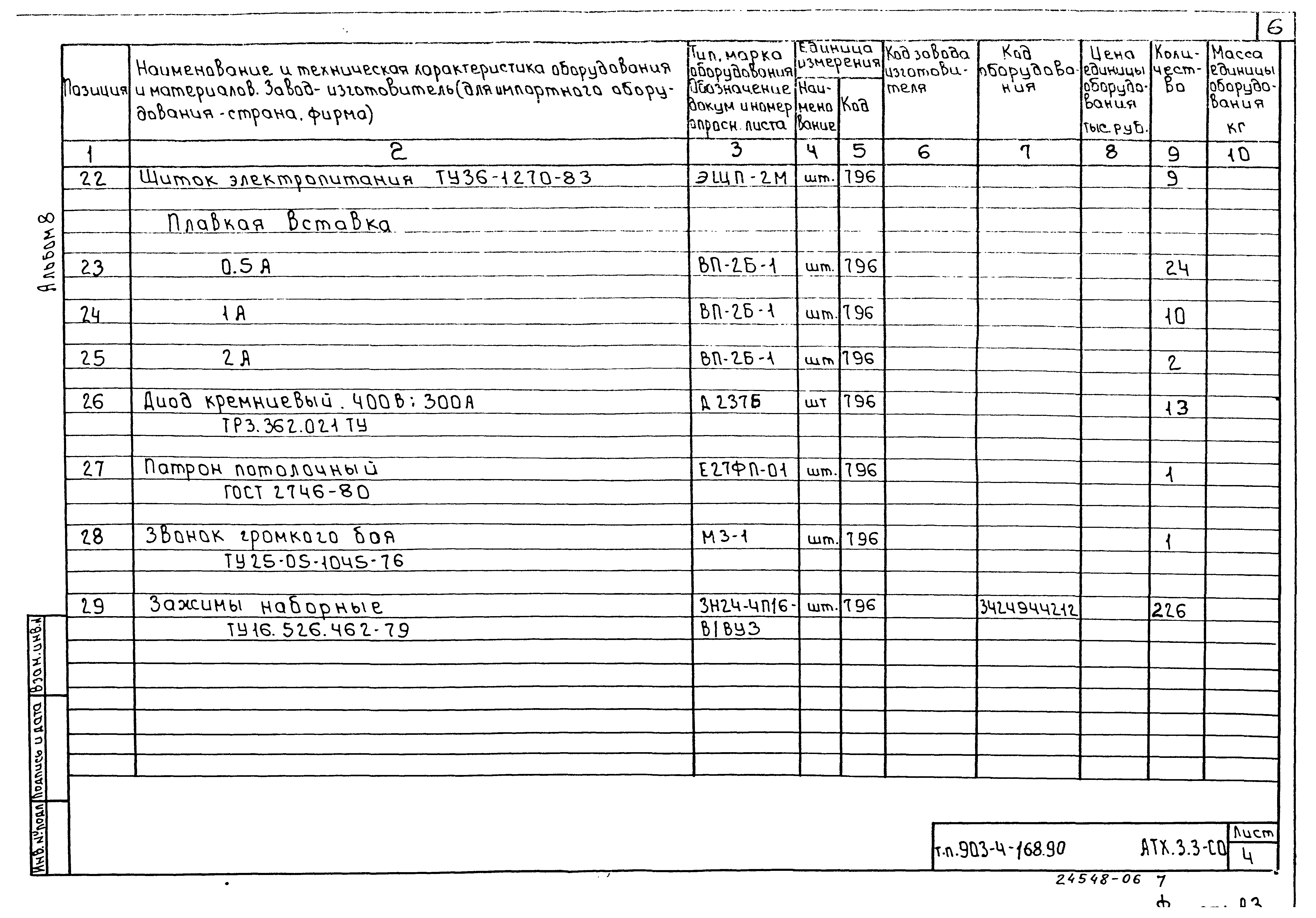 Типовой проект 903-4-168.90