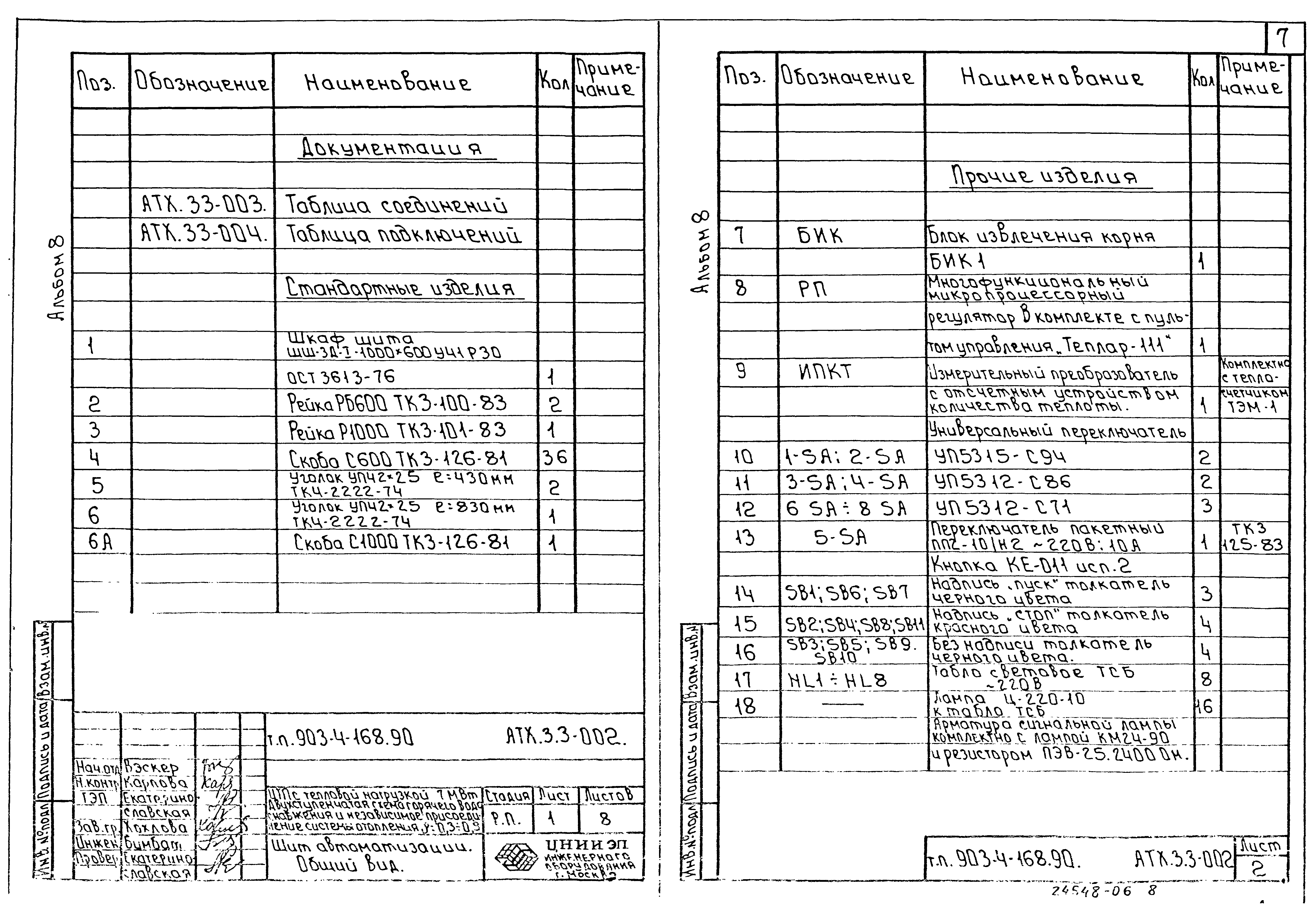 Типовой проект 903-4-168.90