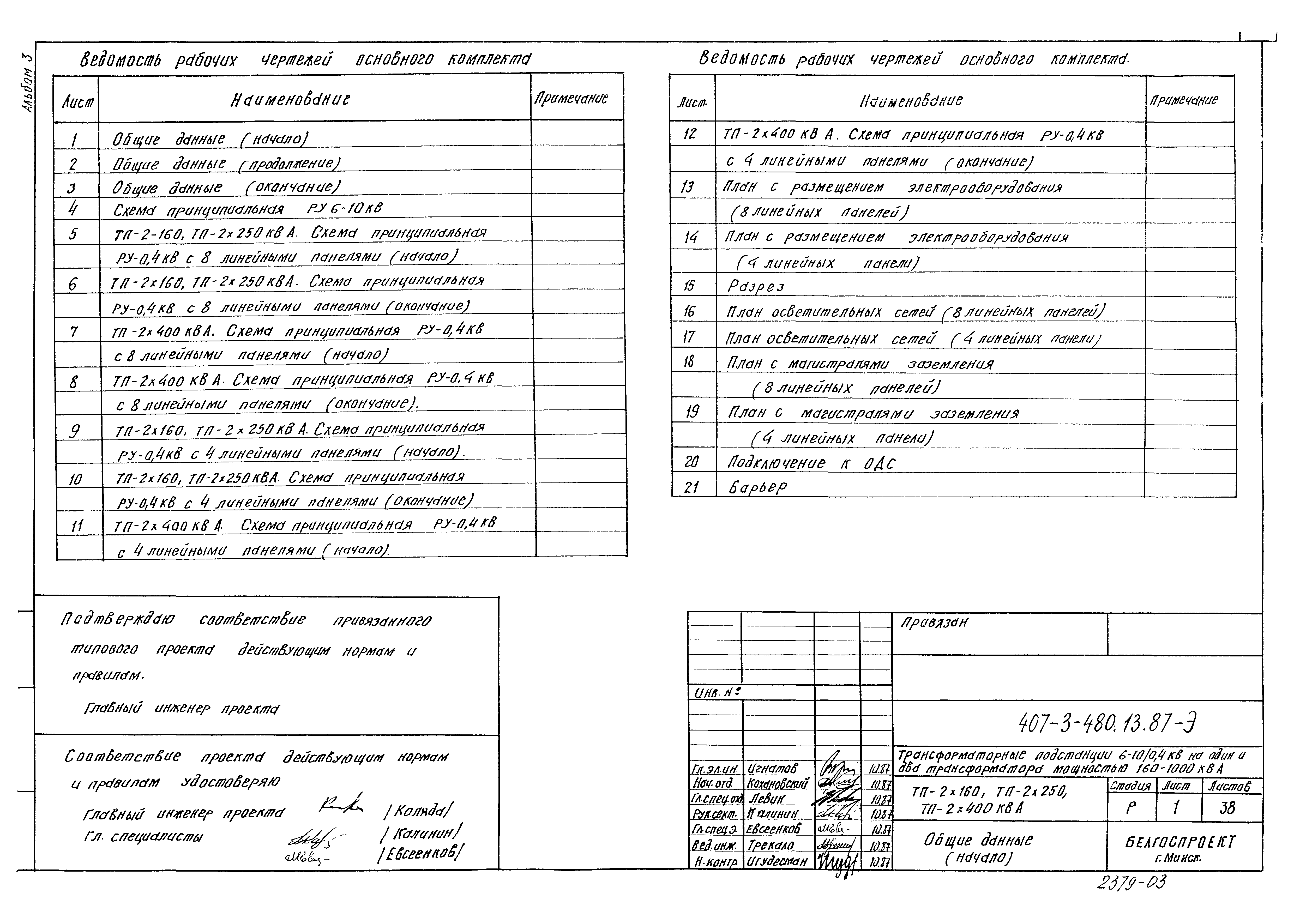Типовой проект 407-3-480.13.87