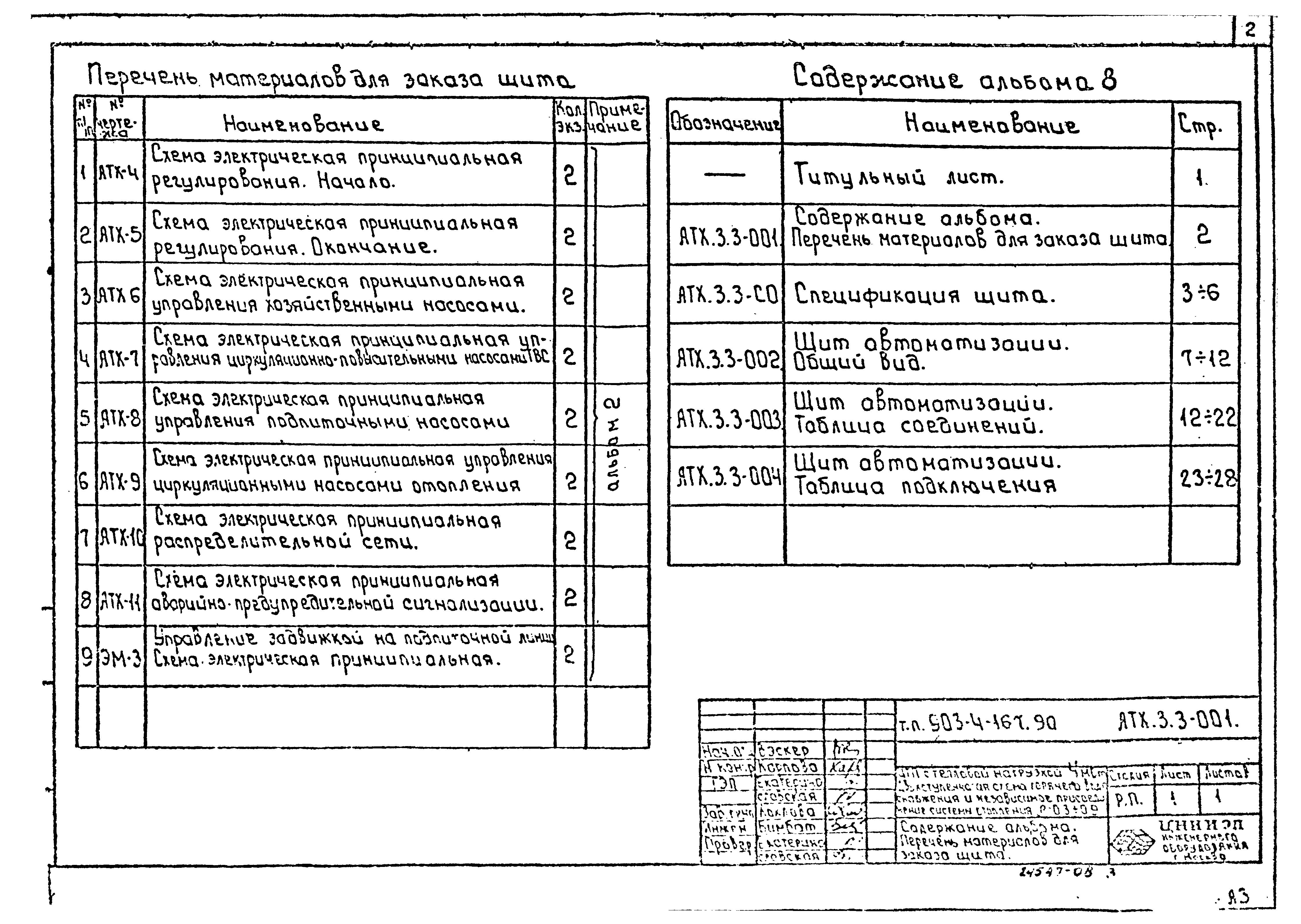 Типовой проект 903-4-167.90