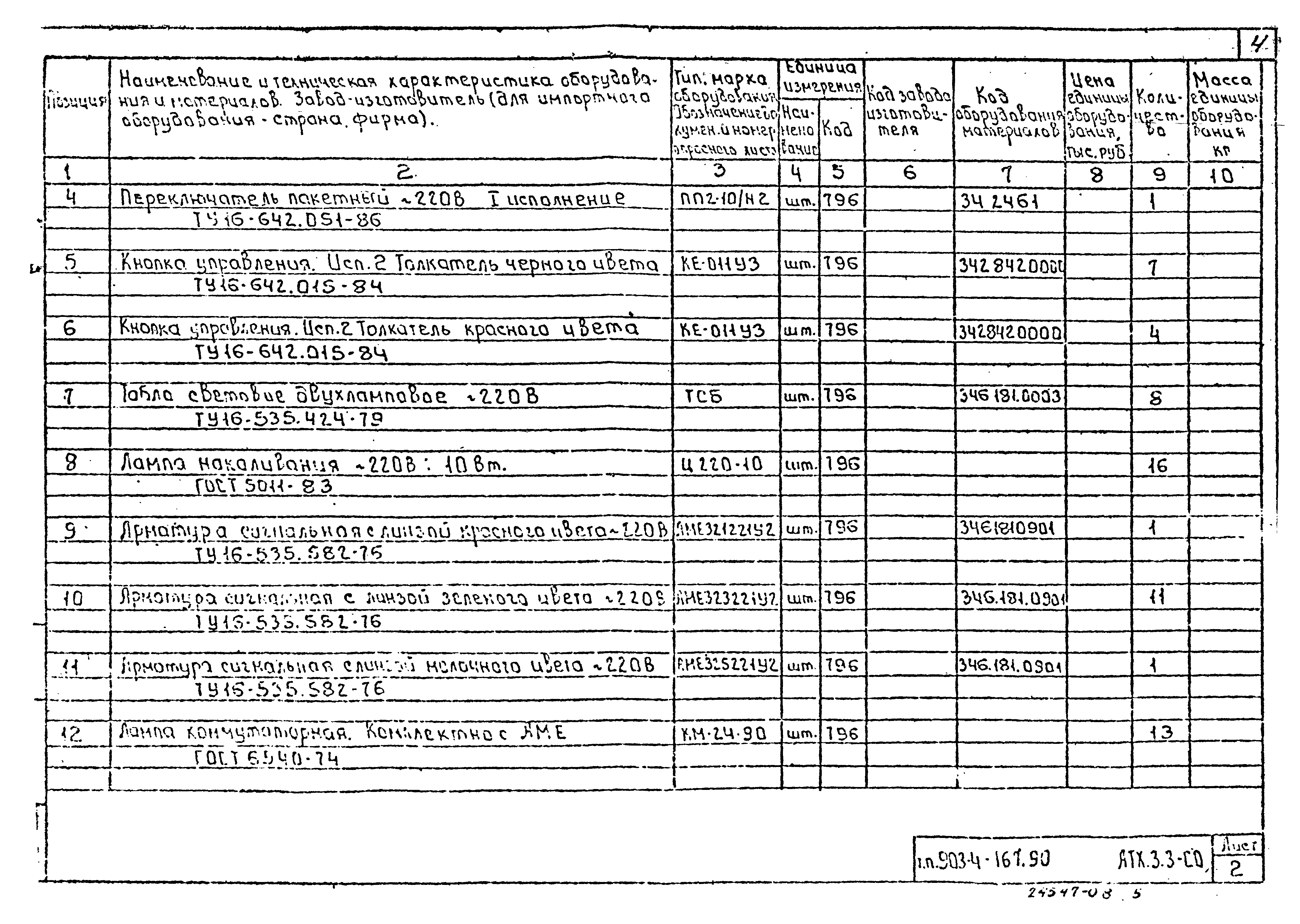 Типовой проект 903-4-167.90