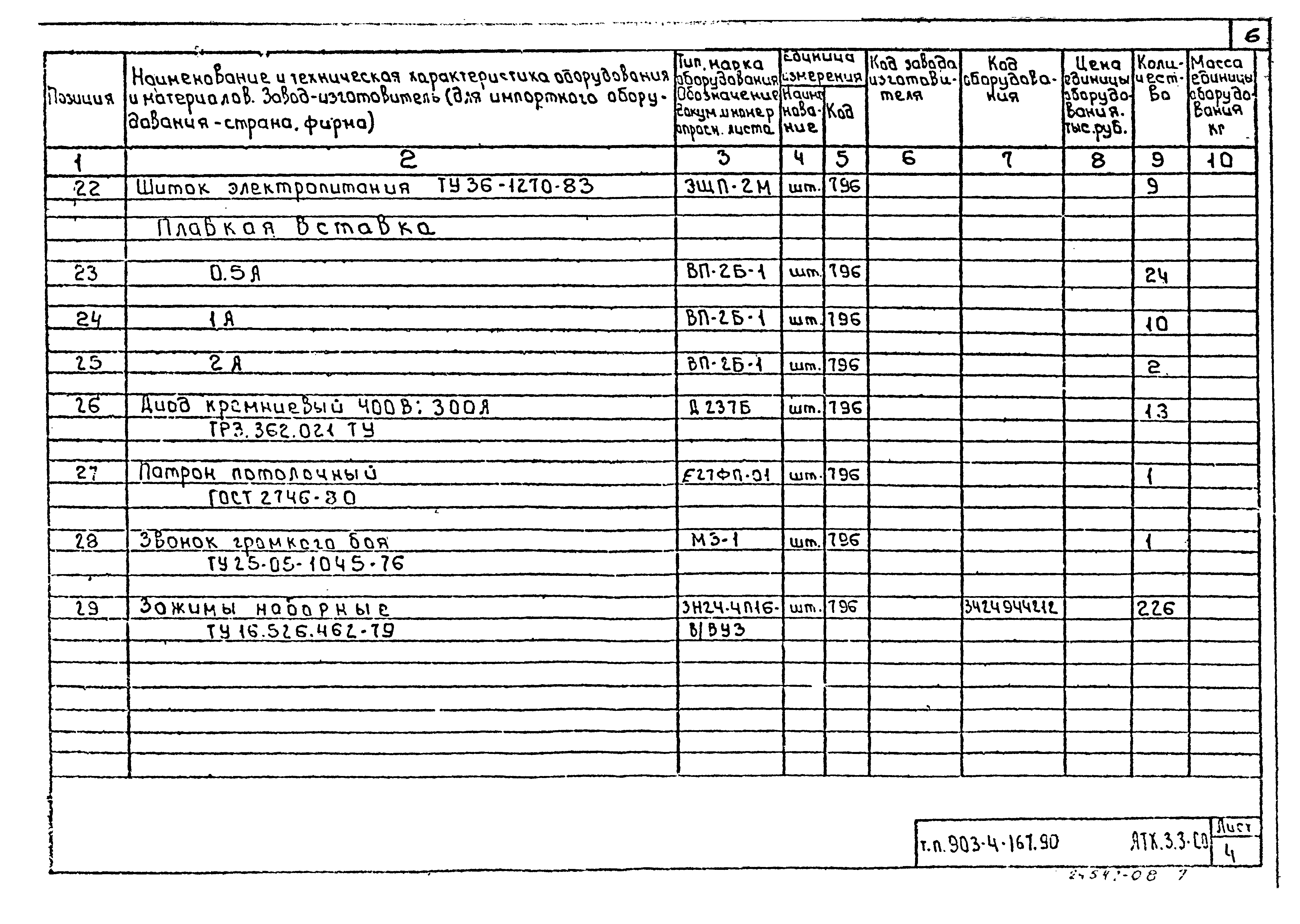 Типовой проект 903-4-167.90
