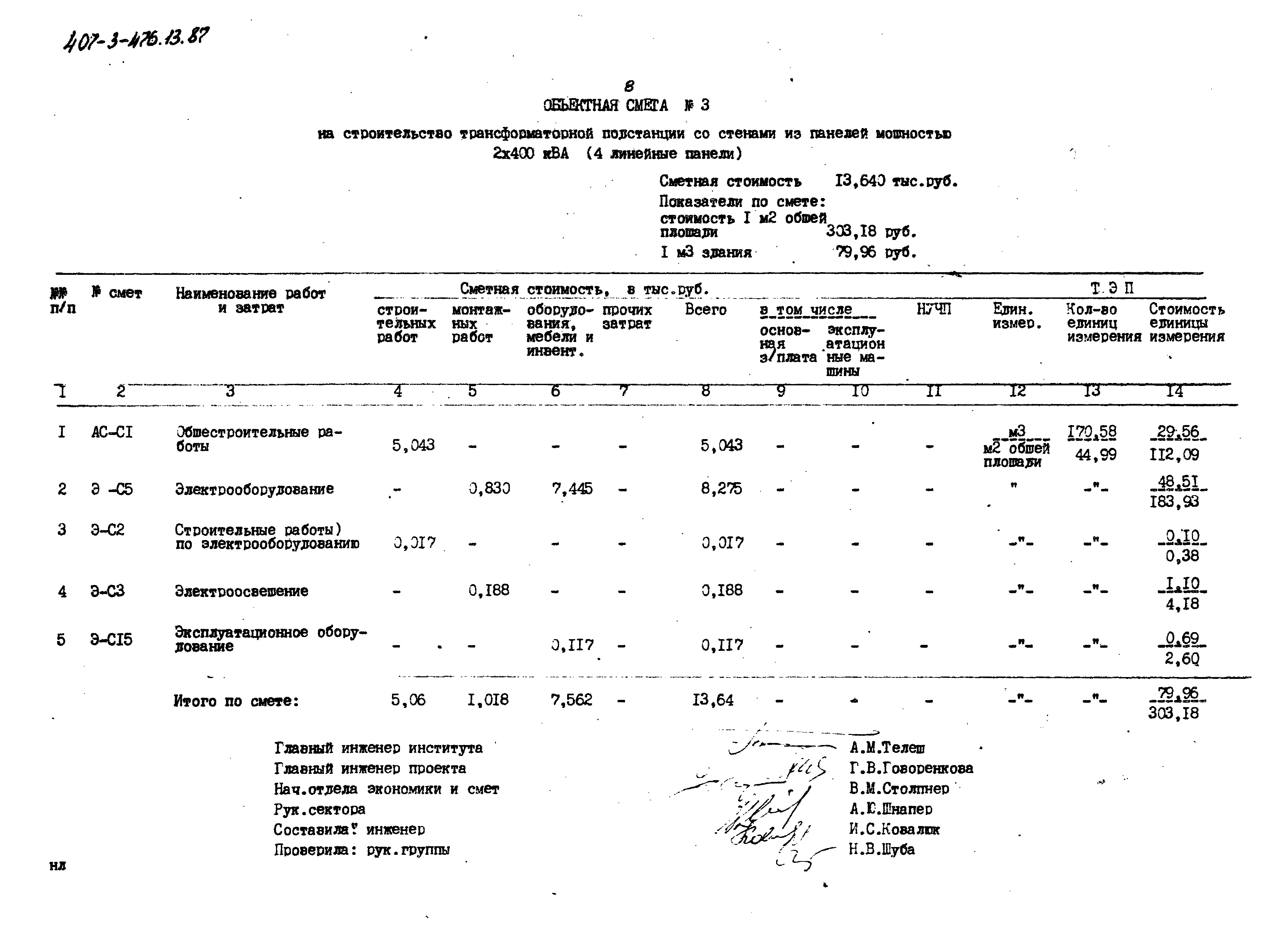 Типовой проект 407-3-476.13.87