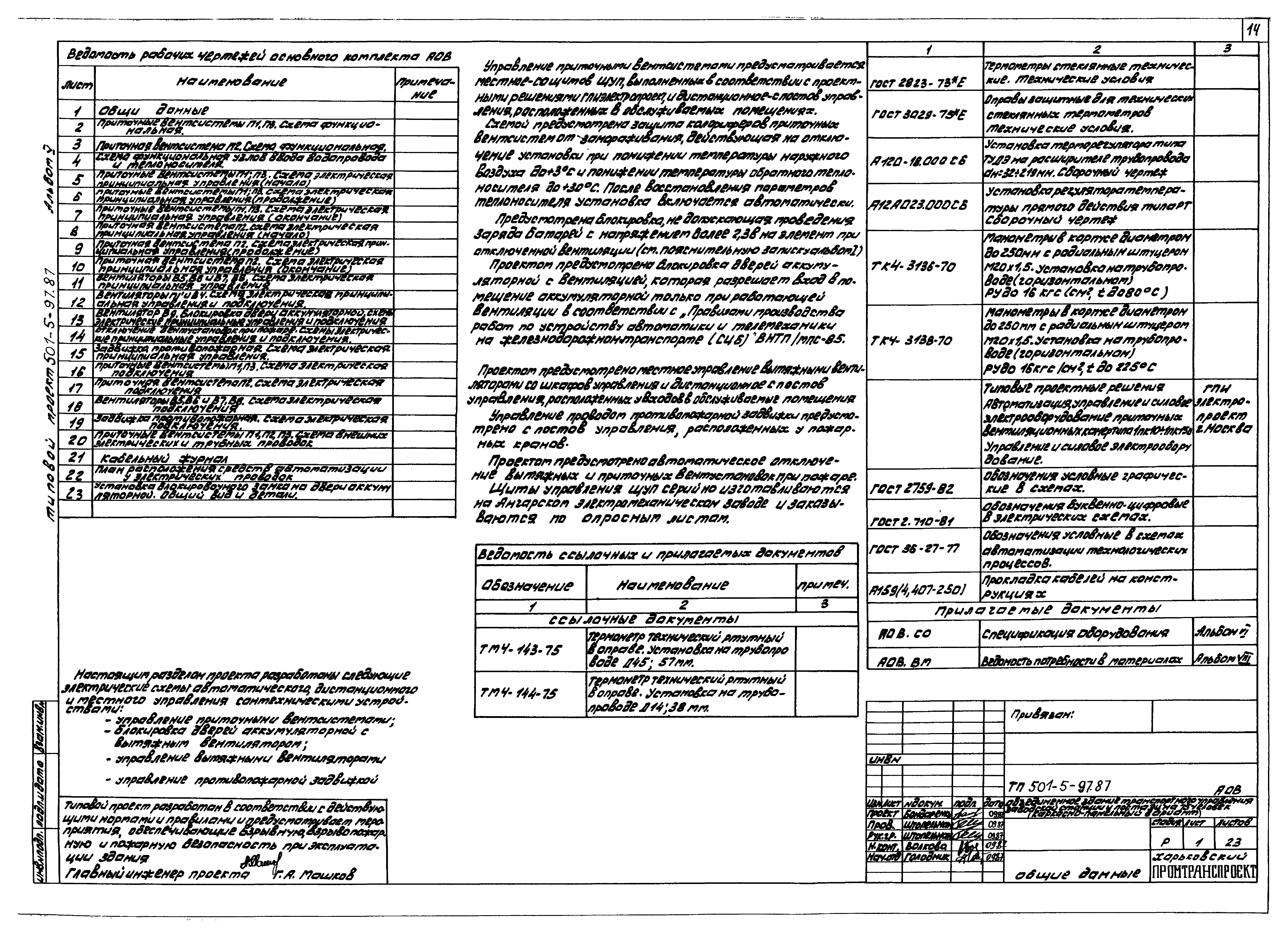 Типовой проект 501-5-97.87