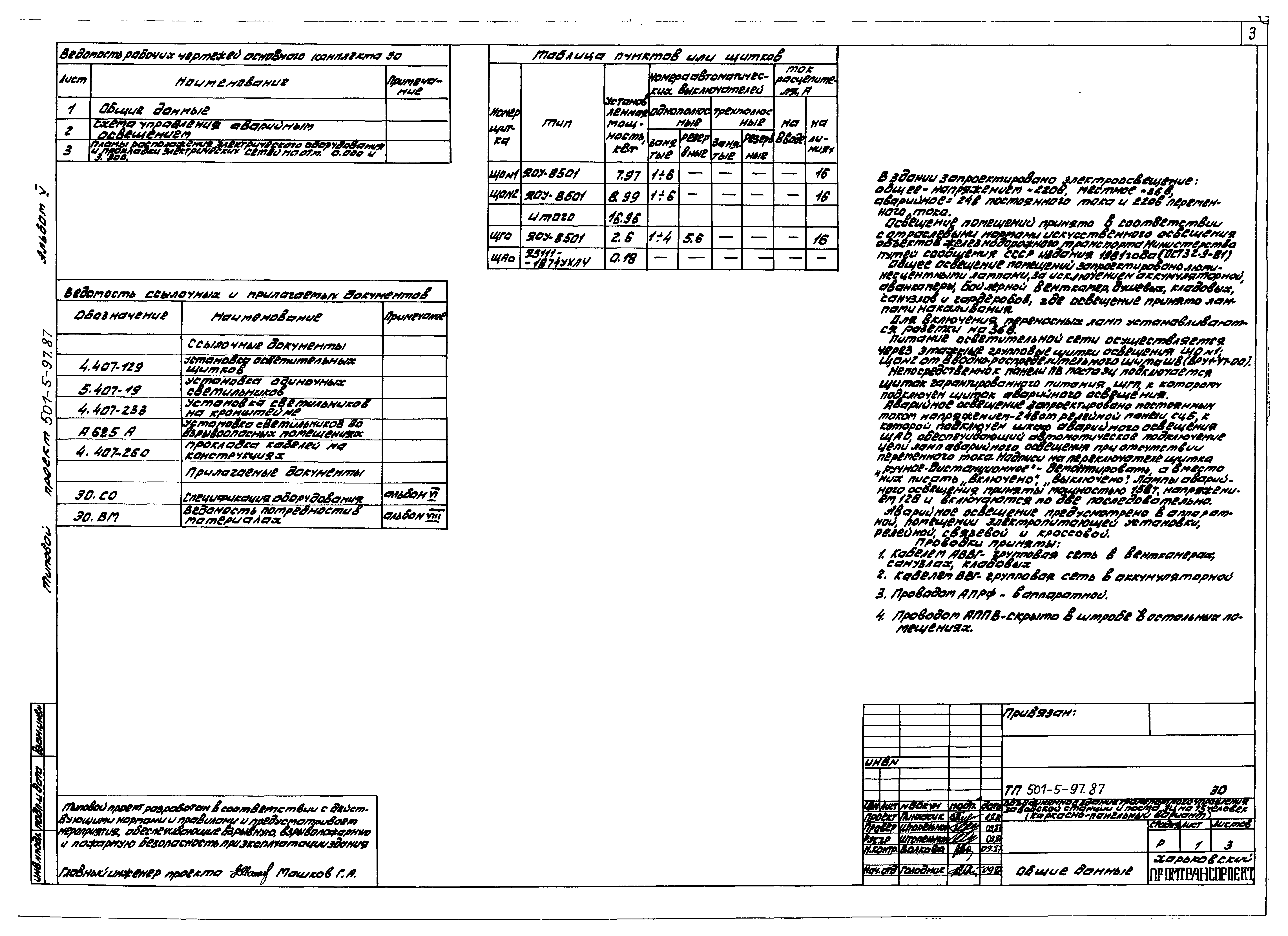 Типовой проект 501-5-97.87