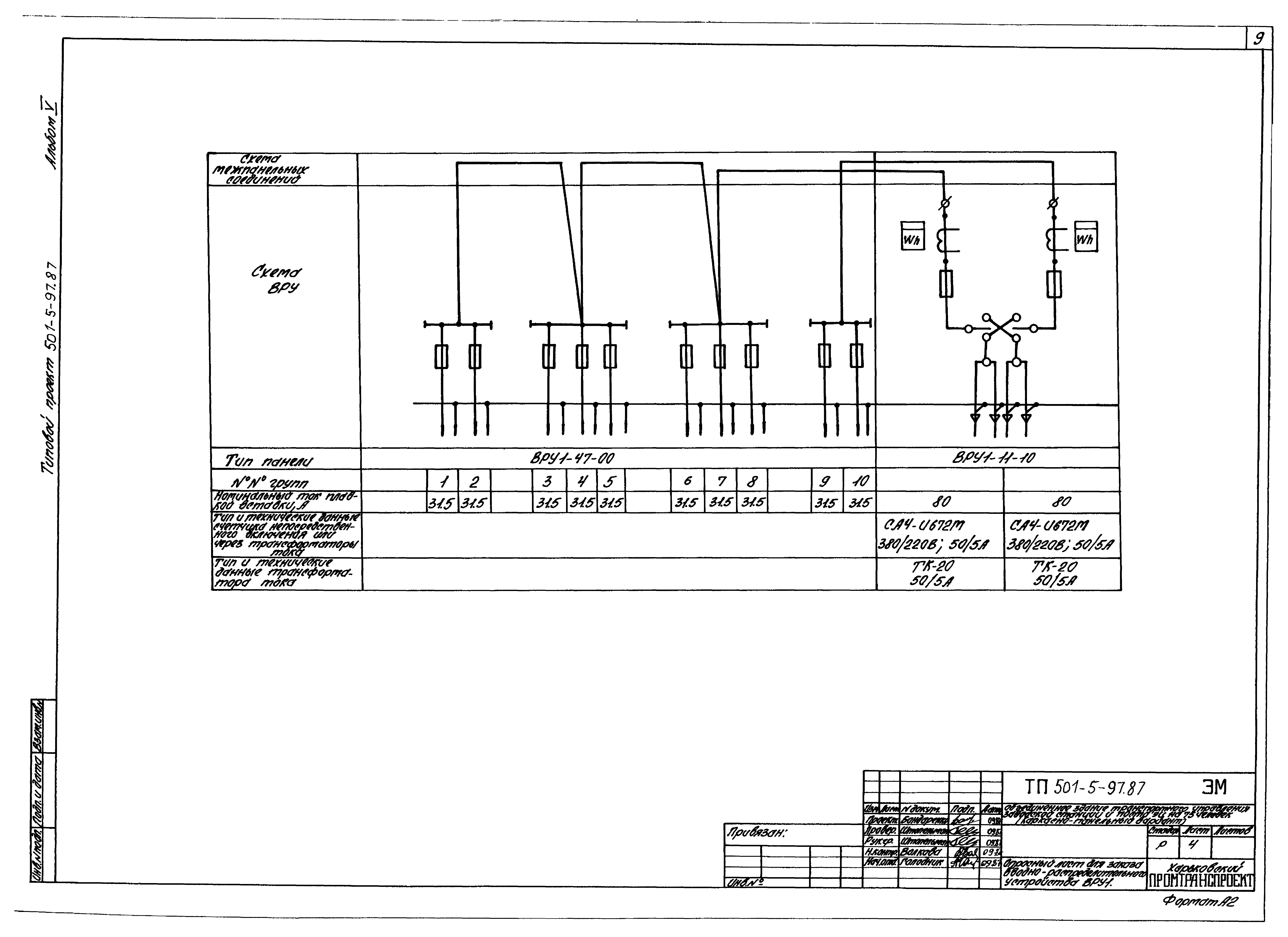 Типовой проект 501-5-97.87