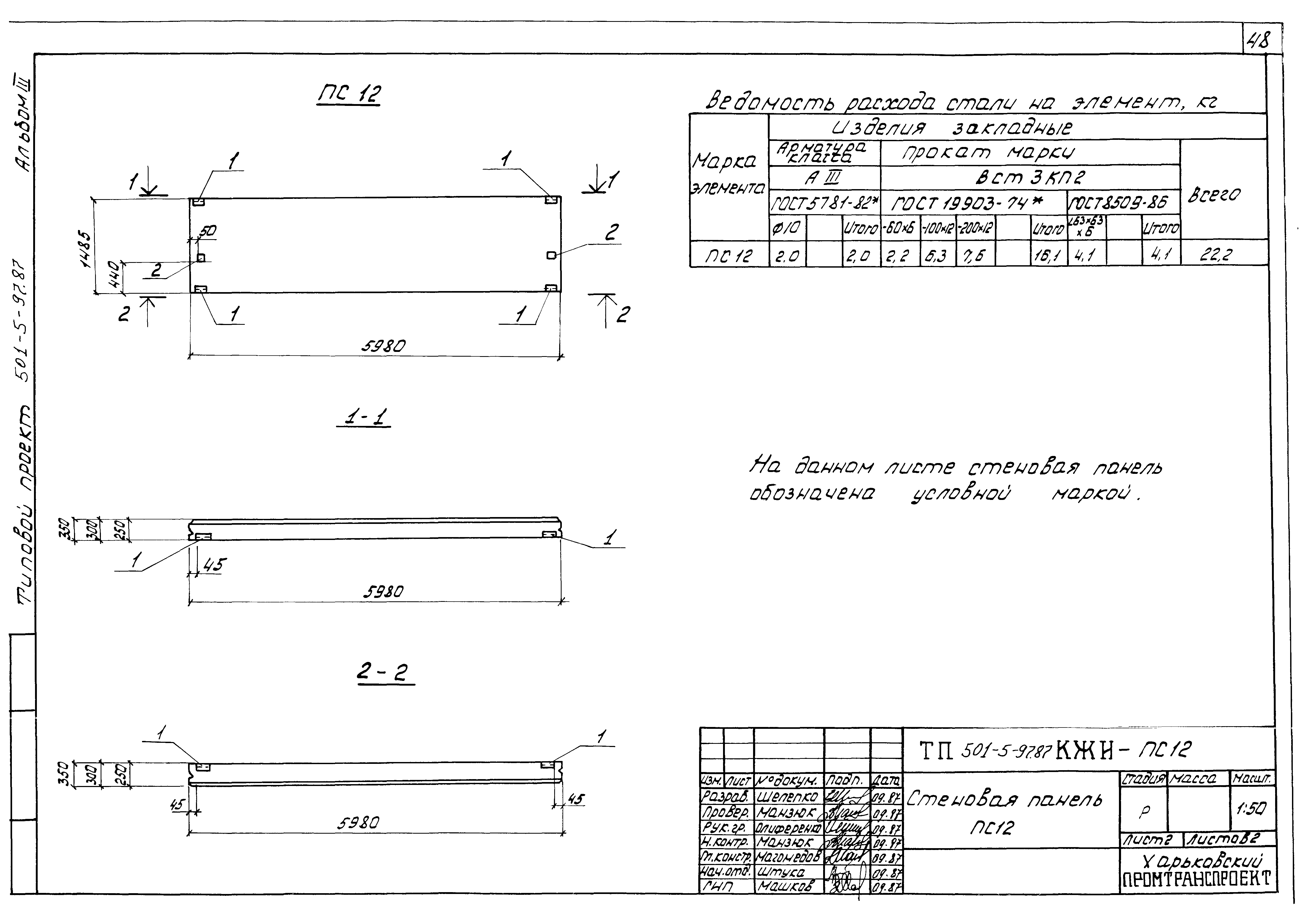 Типовой проект 501-5-97.87
