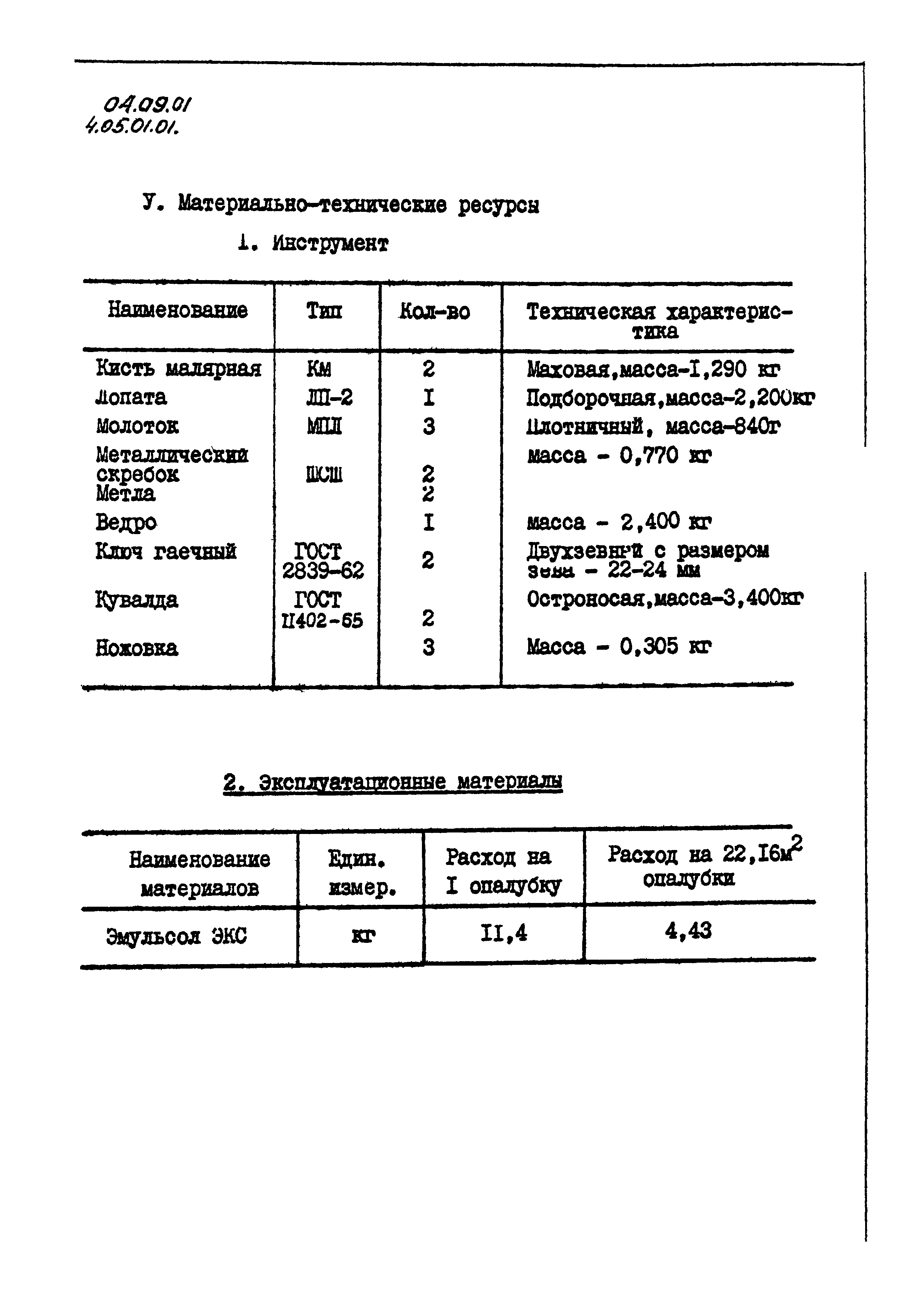 ТК 04.09.01