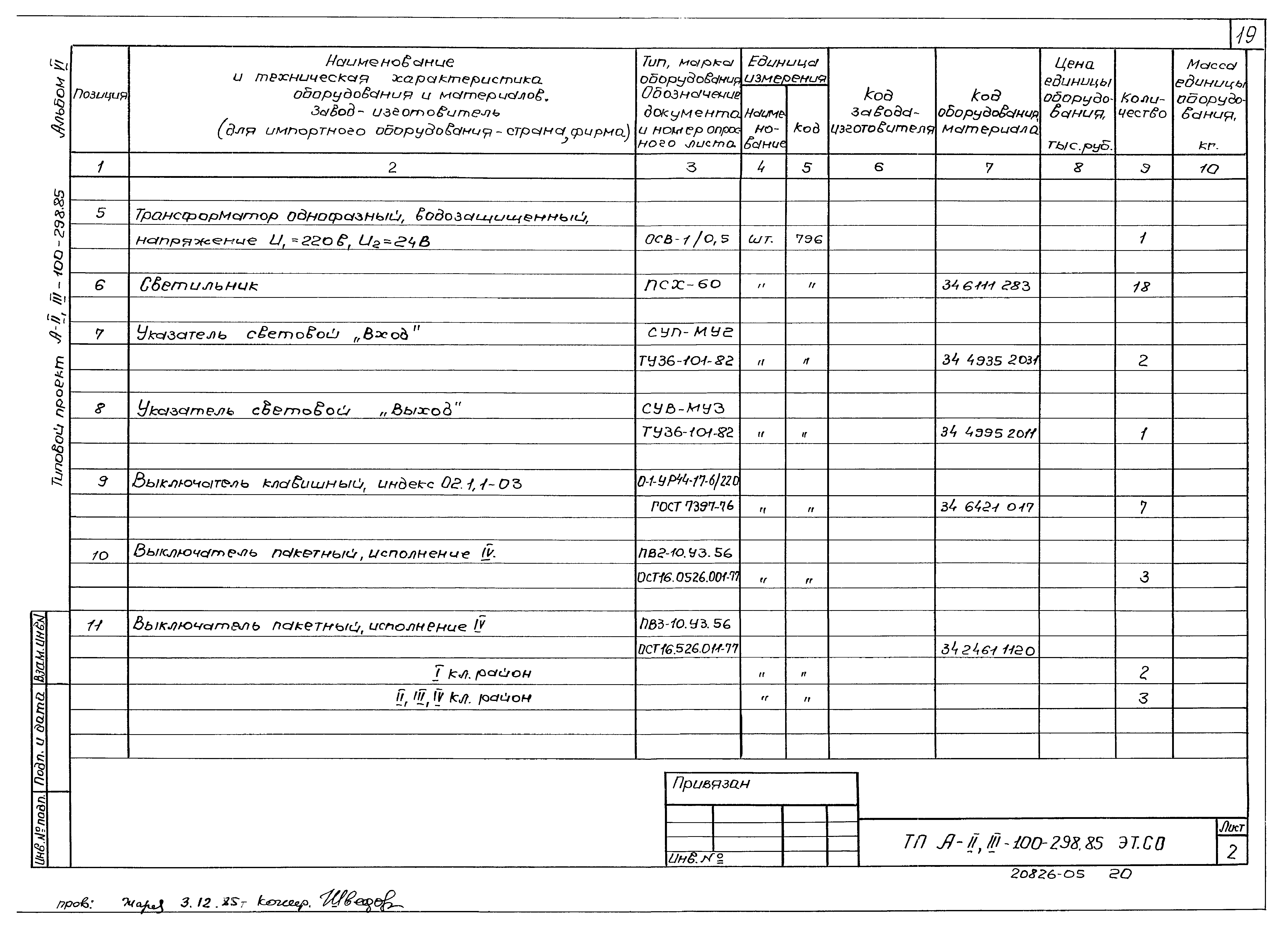 Типовой проект А-II,III-100-298.85