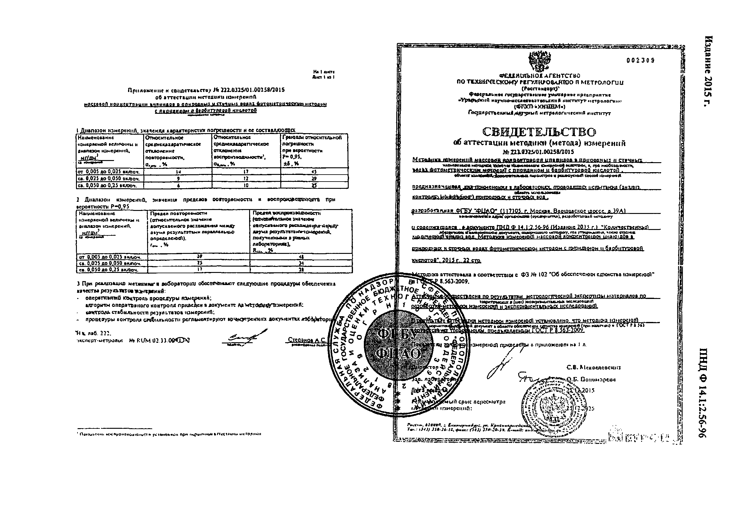 ПНД Ф 14.1:2.56-96