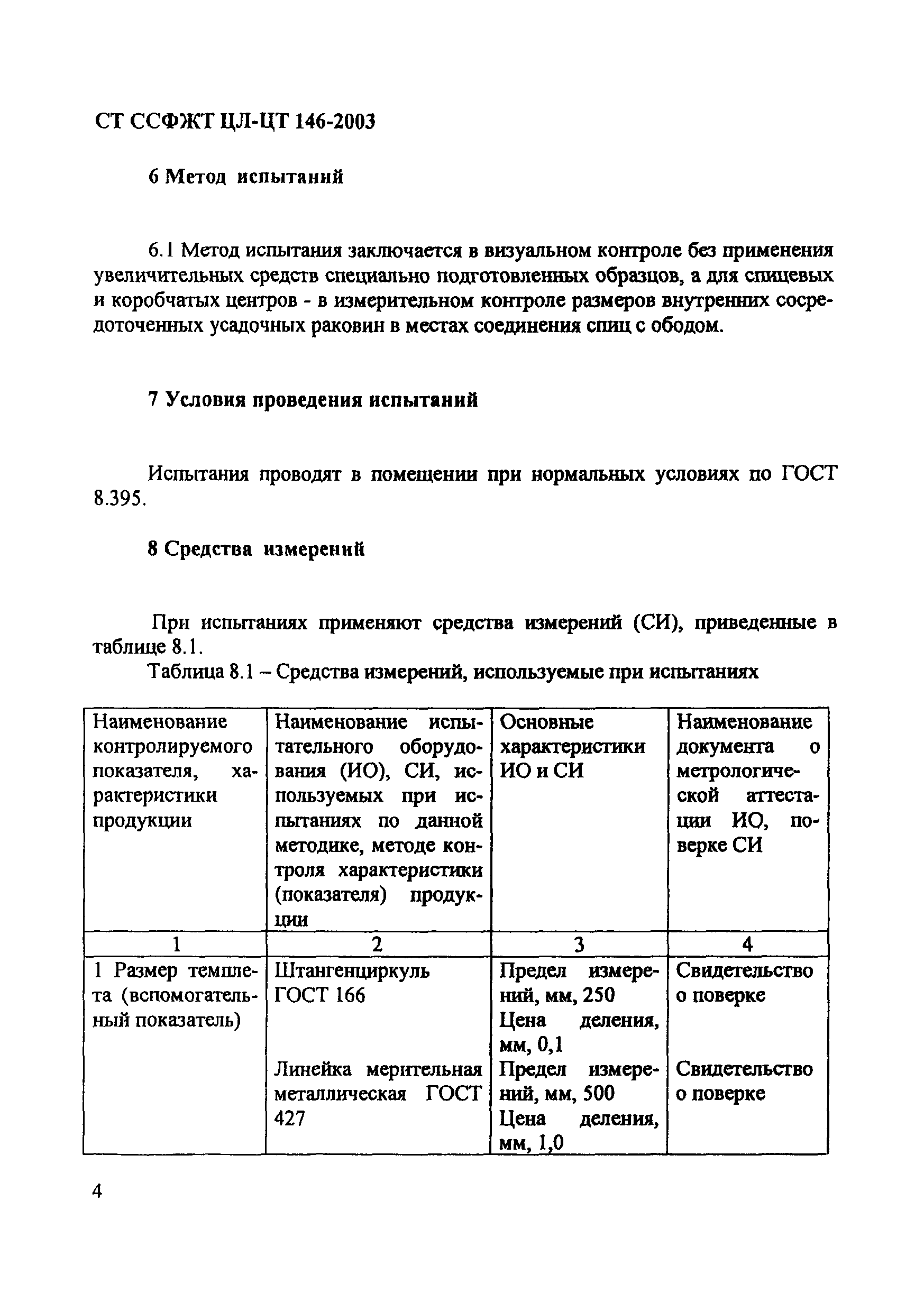 СТ ССФЖТ ЦЛ-ЦТ 146-2003