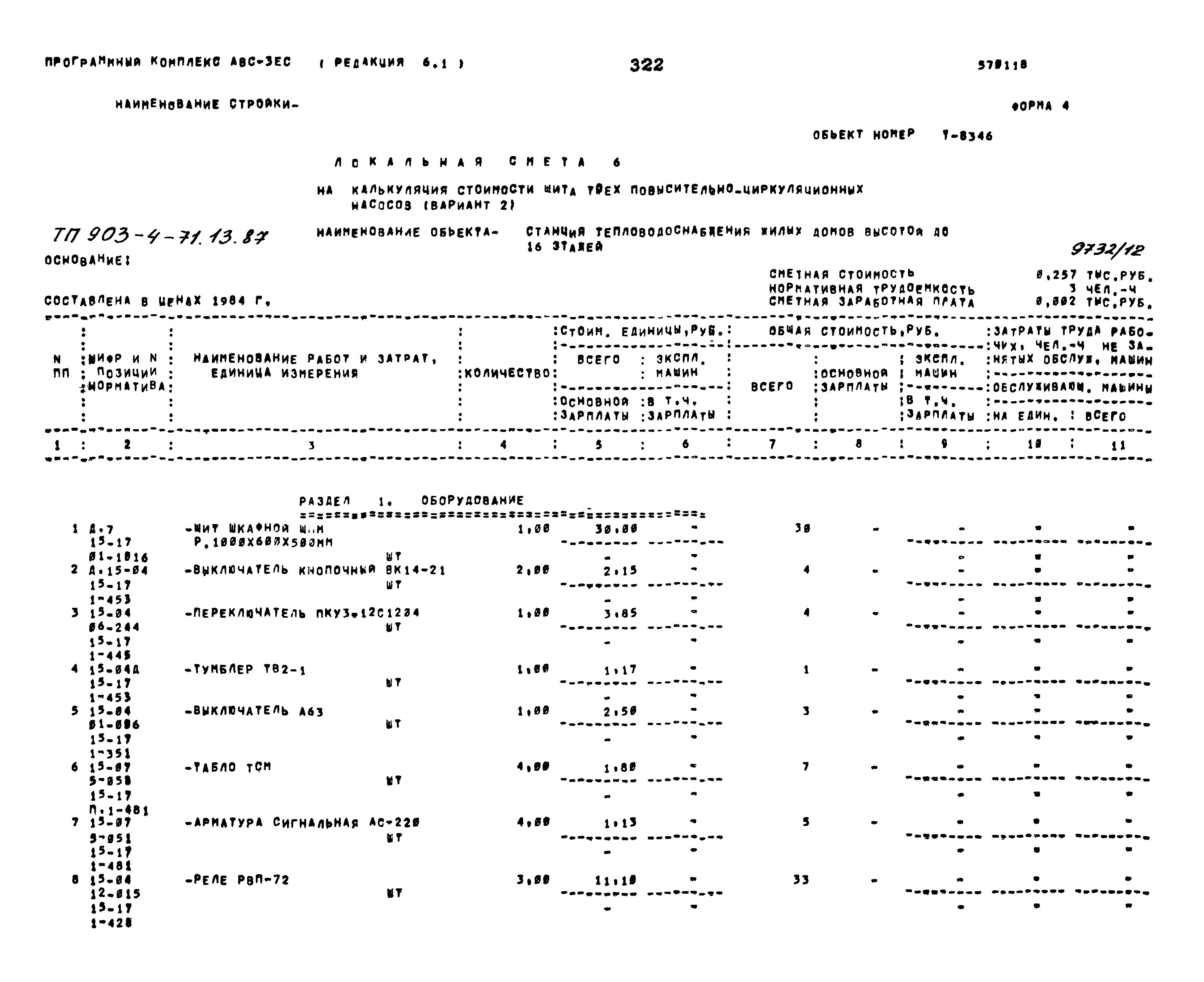 Типовой проект 903-4-71.13.87